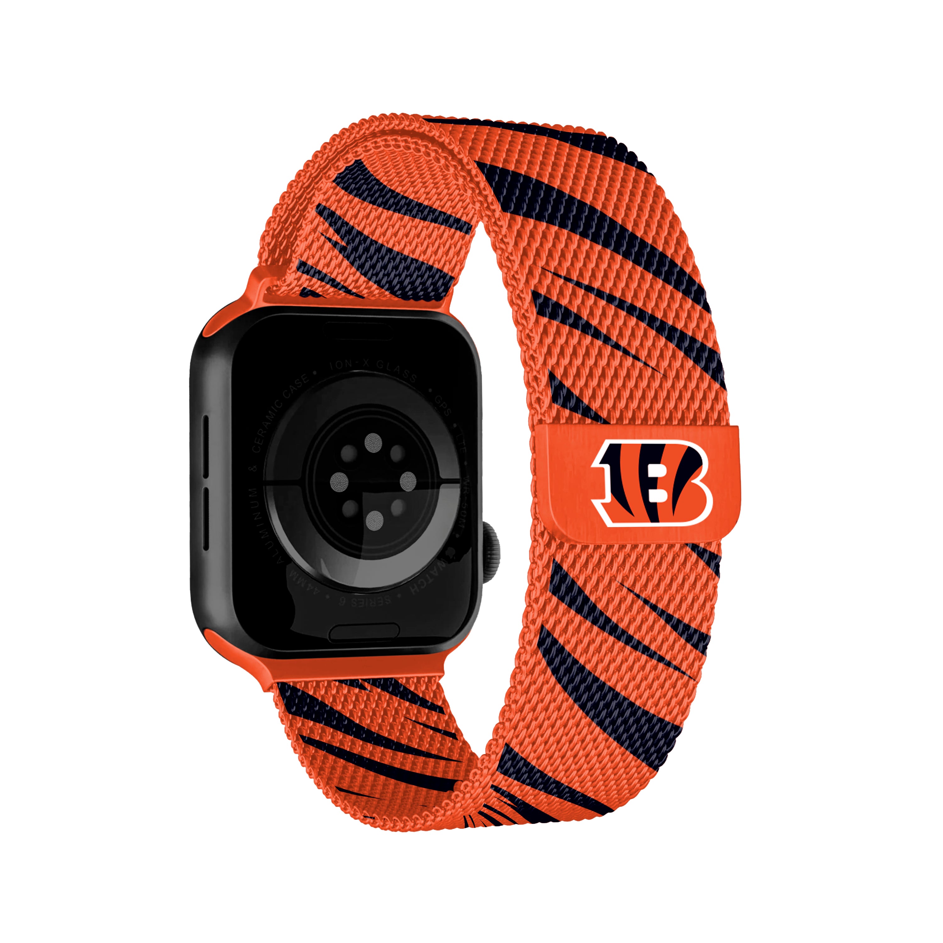 Cincinnati Bengals NFL Striped Metallic Watch Band (38mm)