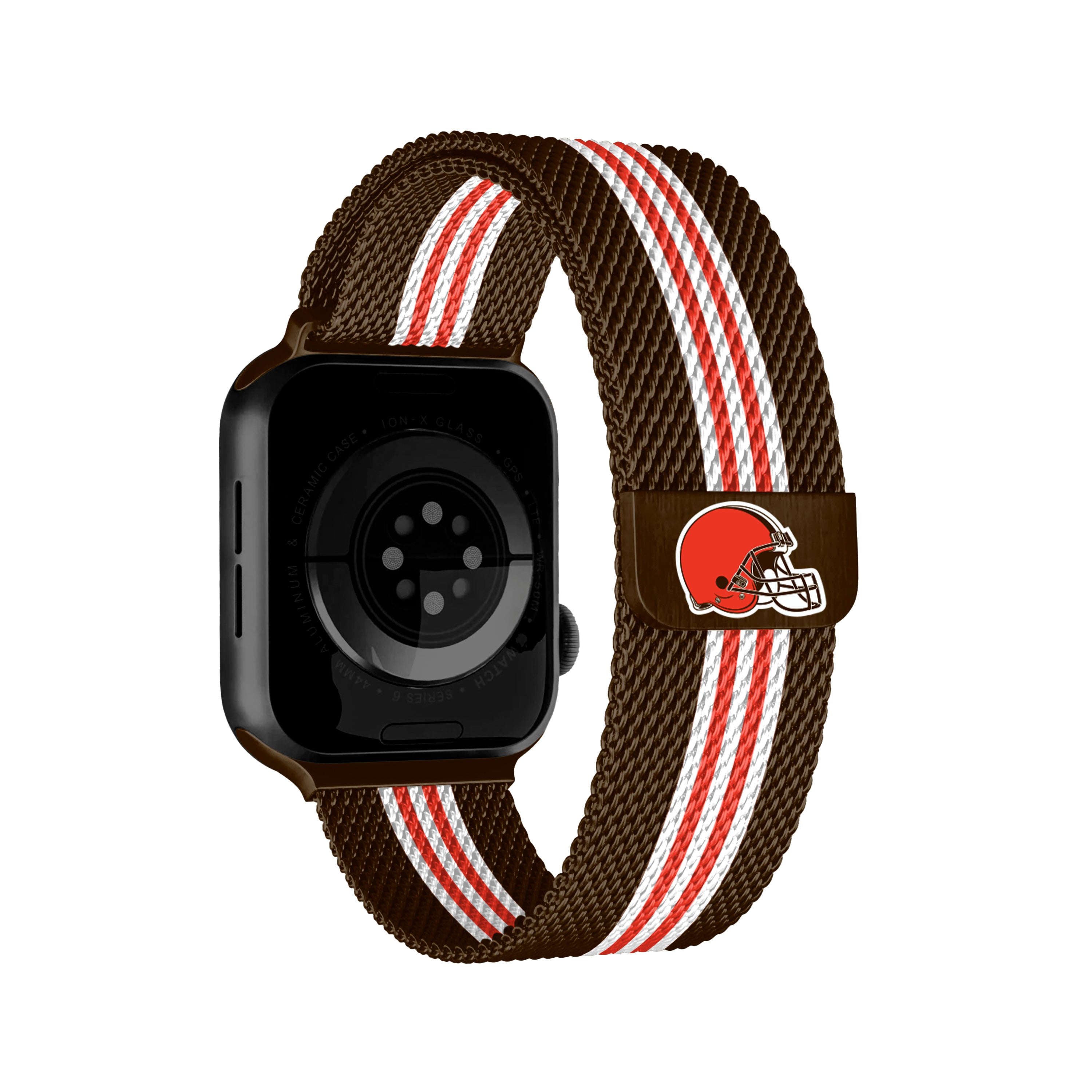 Cleveland Browns NFL Striped Metallic Watch Band (38mm)