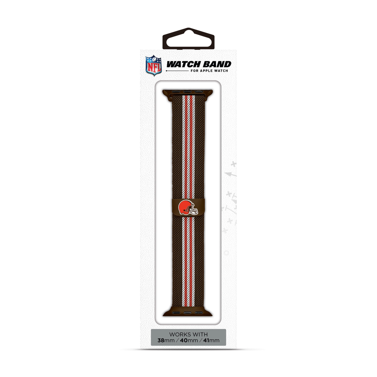 Cleveland Browns NFL Striped Metallic Watch Band (38mm)