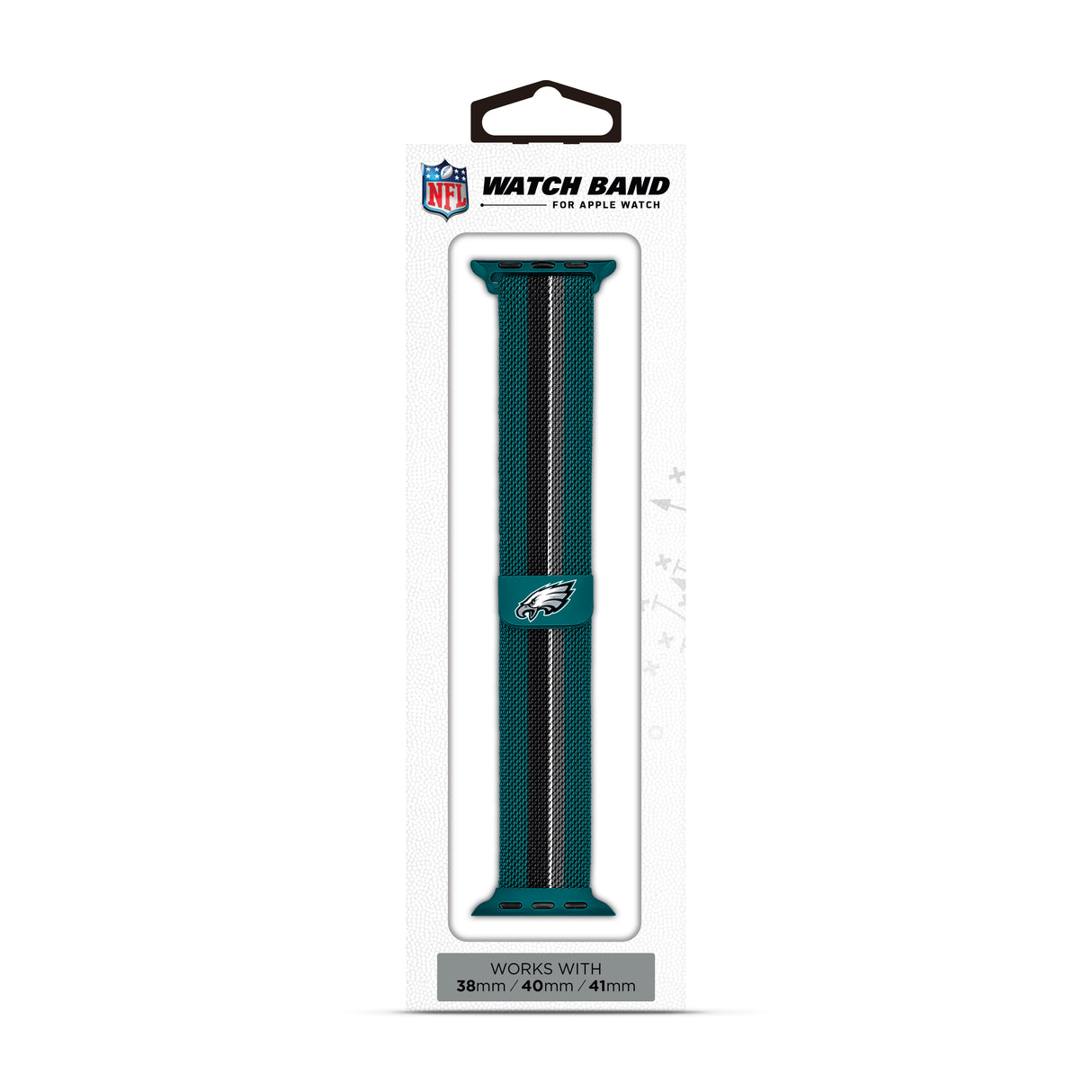 Philadelphia Eagles NFL Striped Metallic Watch Band (38mm)