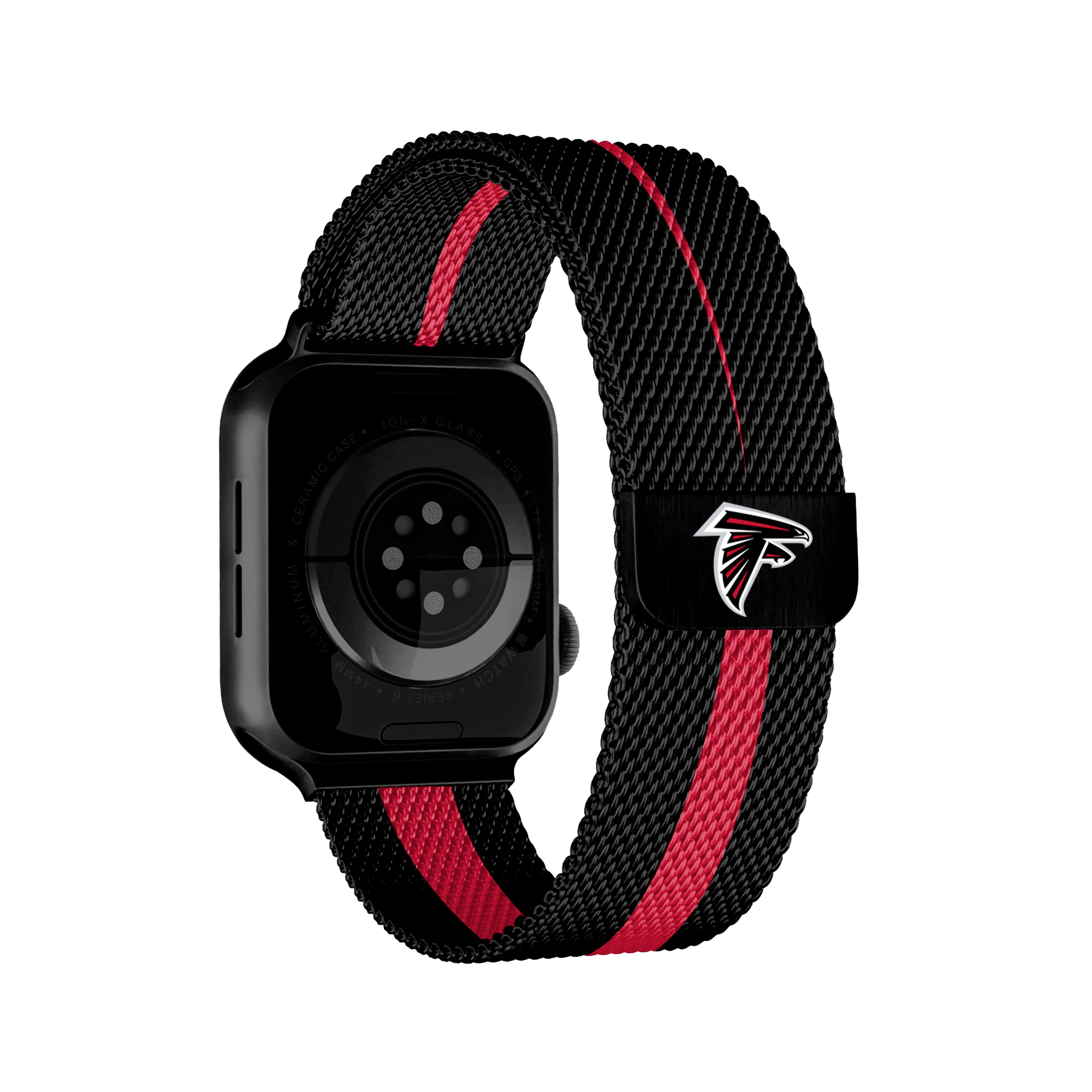 Atlanta Falcons NFL Striped Metallic Watch Band (38mm)