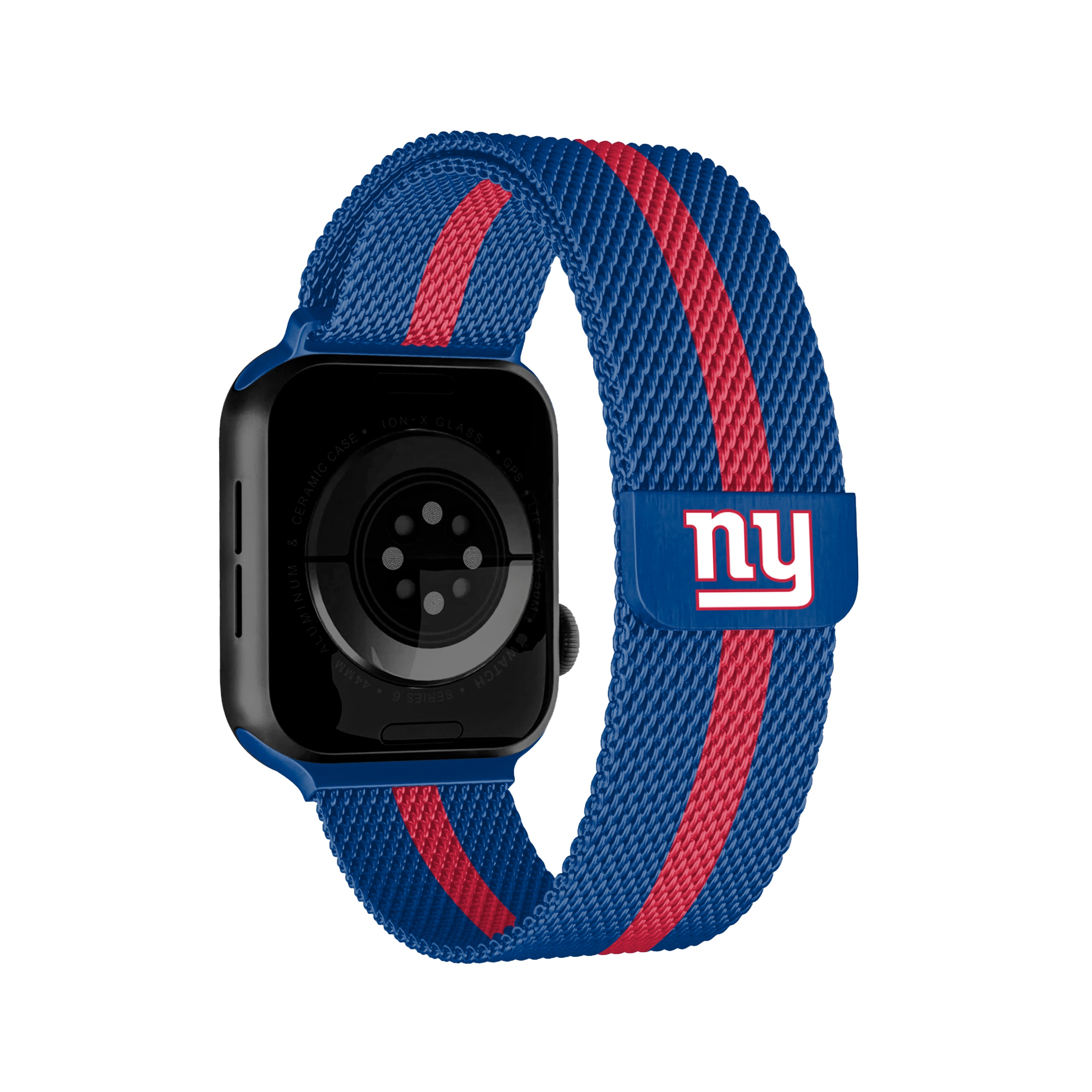 New York Giants NFL Striped Metallic Watch Band (38mm)