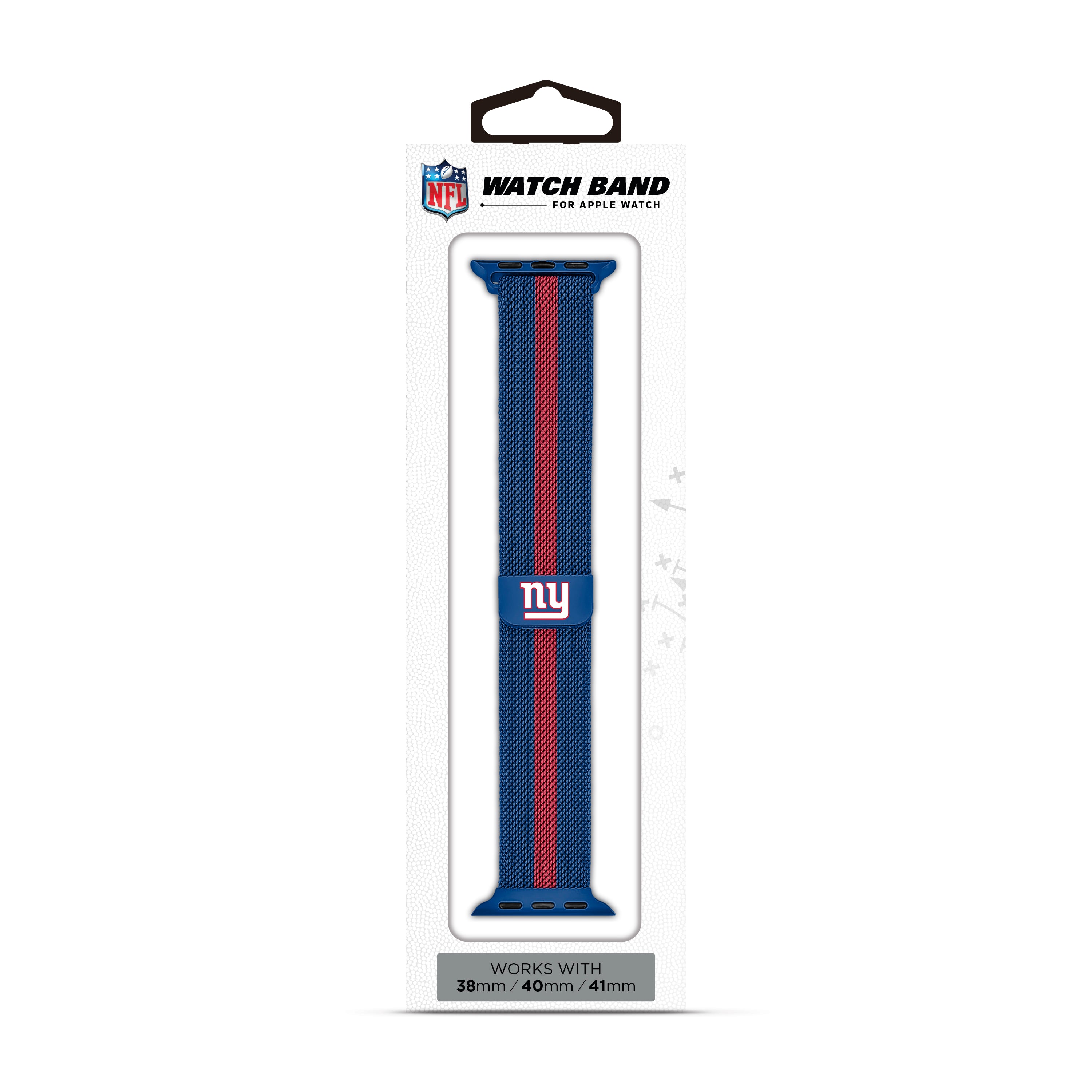 New York Giants NFL Striped Metallic Watch Band (38mm)