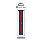 New England Patriots NFL Striped Metallic Watch Band (38mm)