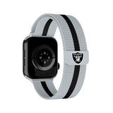 Las Vegas Raiders NFL Striped Metallic Watch Band (38mm)