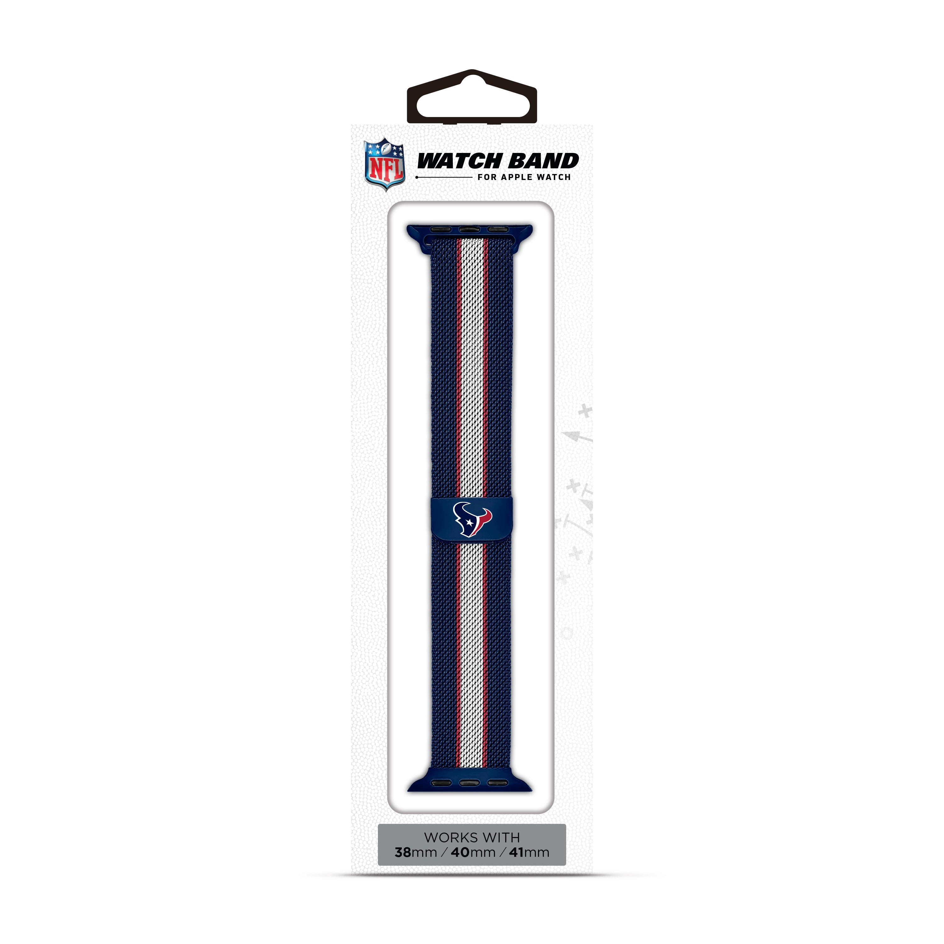 Houston Texans NFL Striped Metallic Watch Band (38mm)