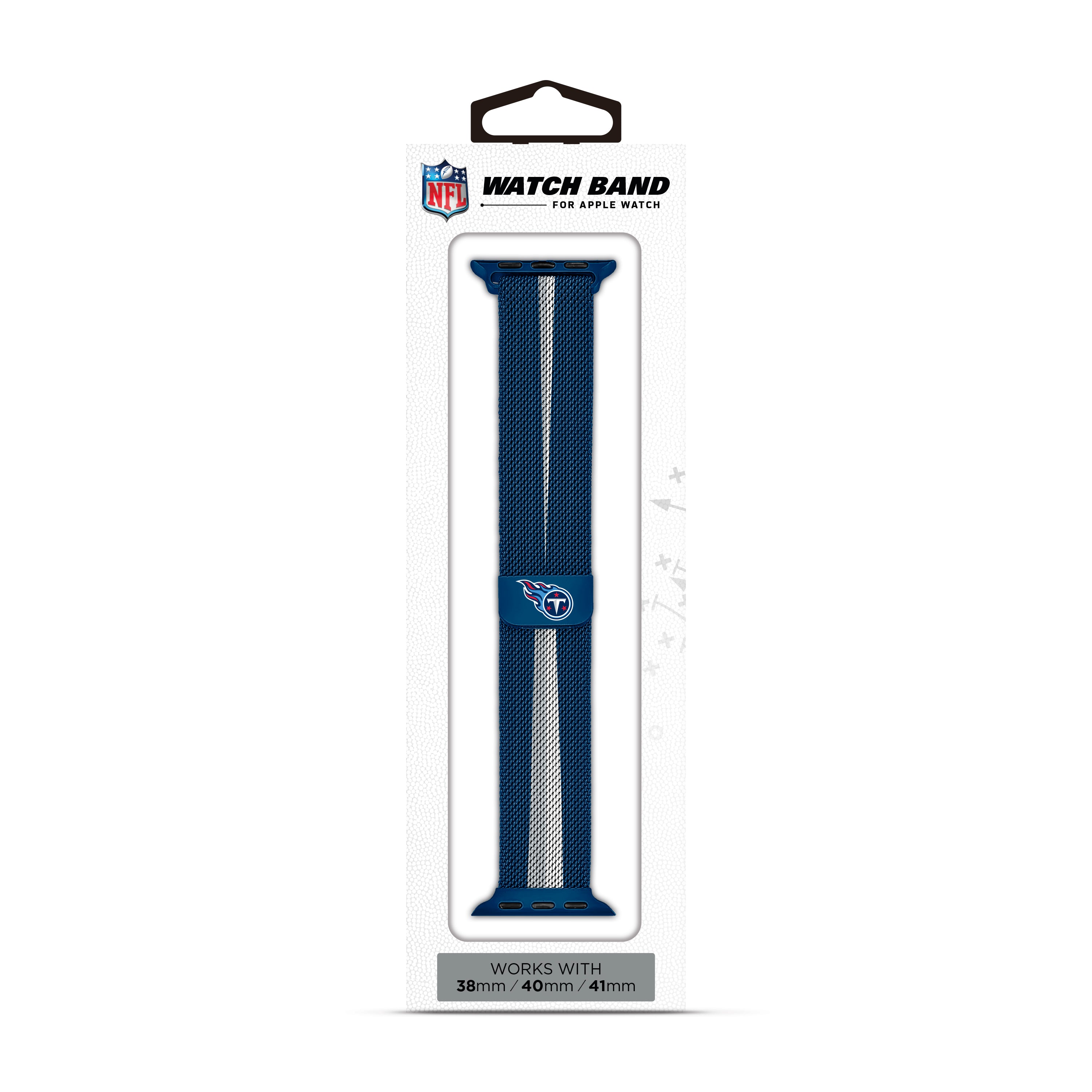 Tennessee Titans NFL Striped Metallic Watch Band (38mm)