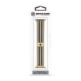 New Orleans Saints NFL Striped Metallic Watch Band (42mm)