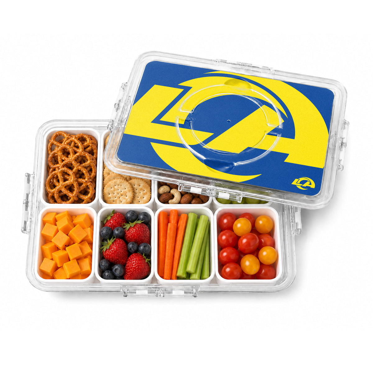 SOAR NFL Snackle Box- 8 Compartments- Los Angeles Rams