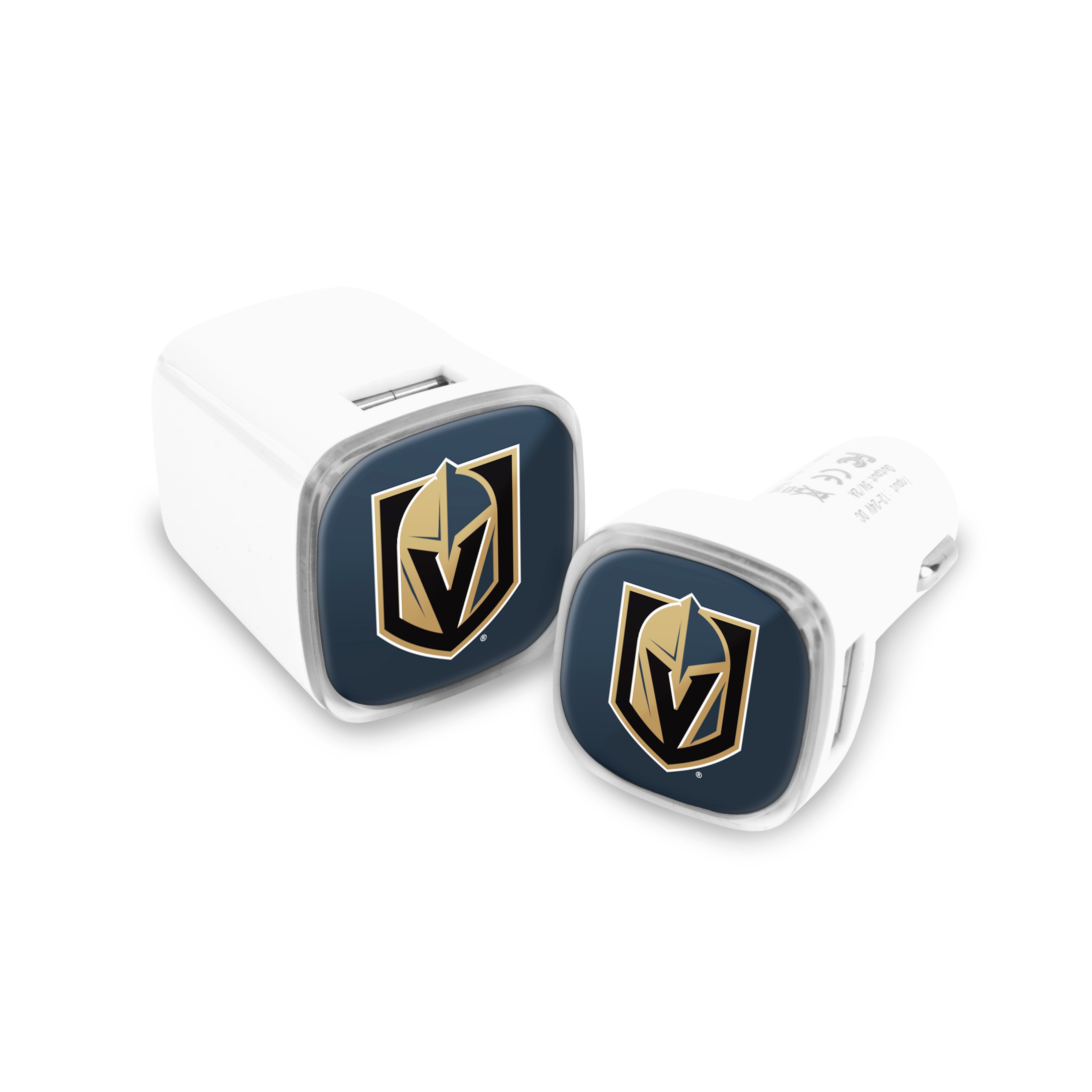 Vegas Golden Knights NHL 2 Pack Car + Wall Chargers