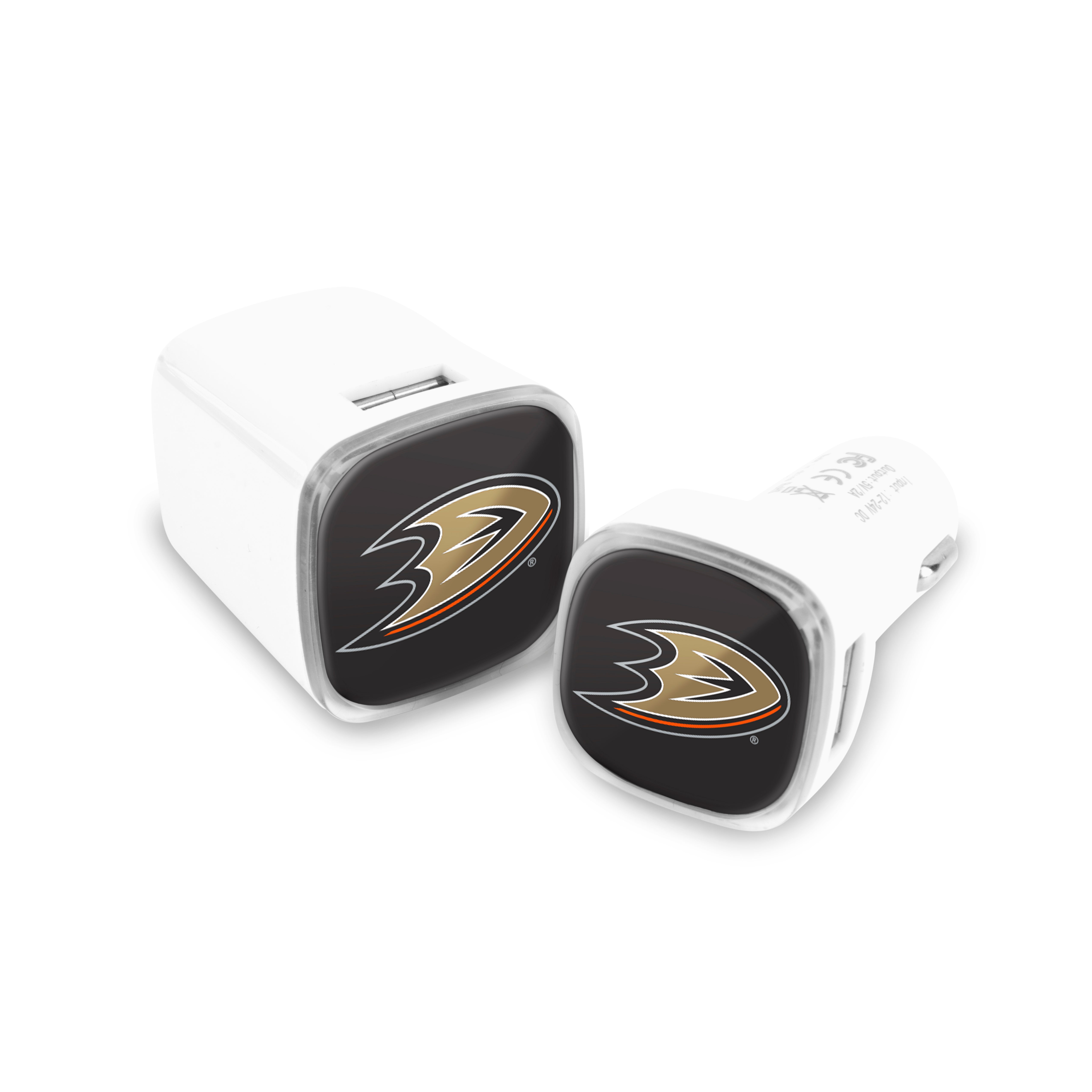 Anaheim Ducks NHL 2 Pack Car + Wall Chargers