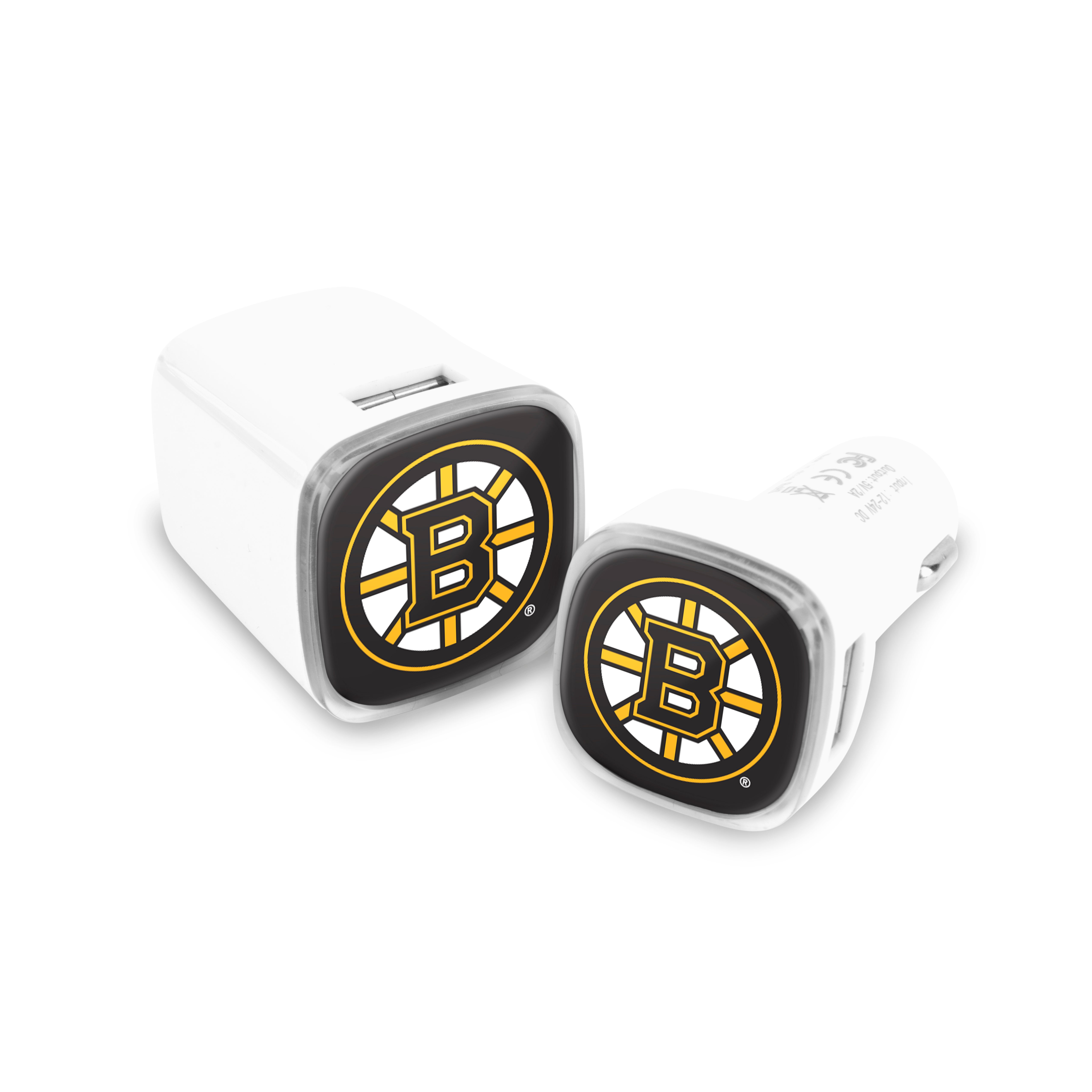 Boston Bruins NHL 2 Pack Car + Wall Chargers