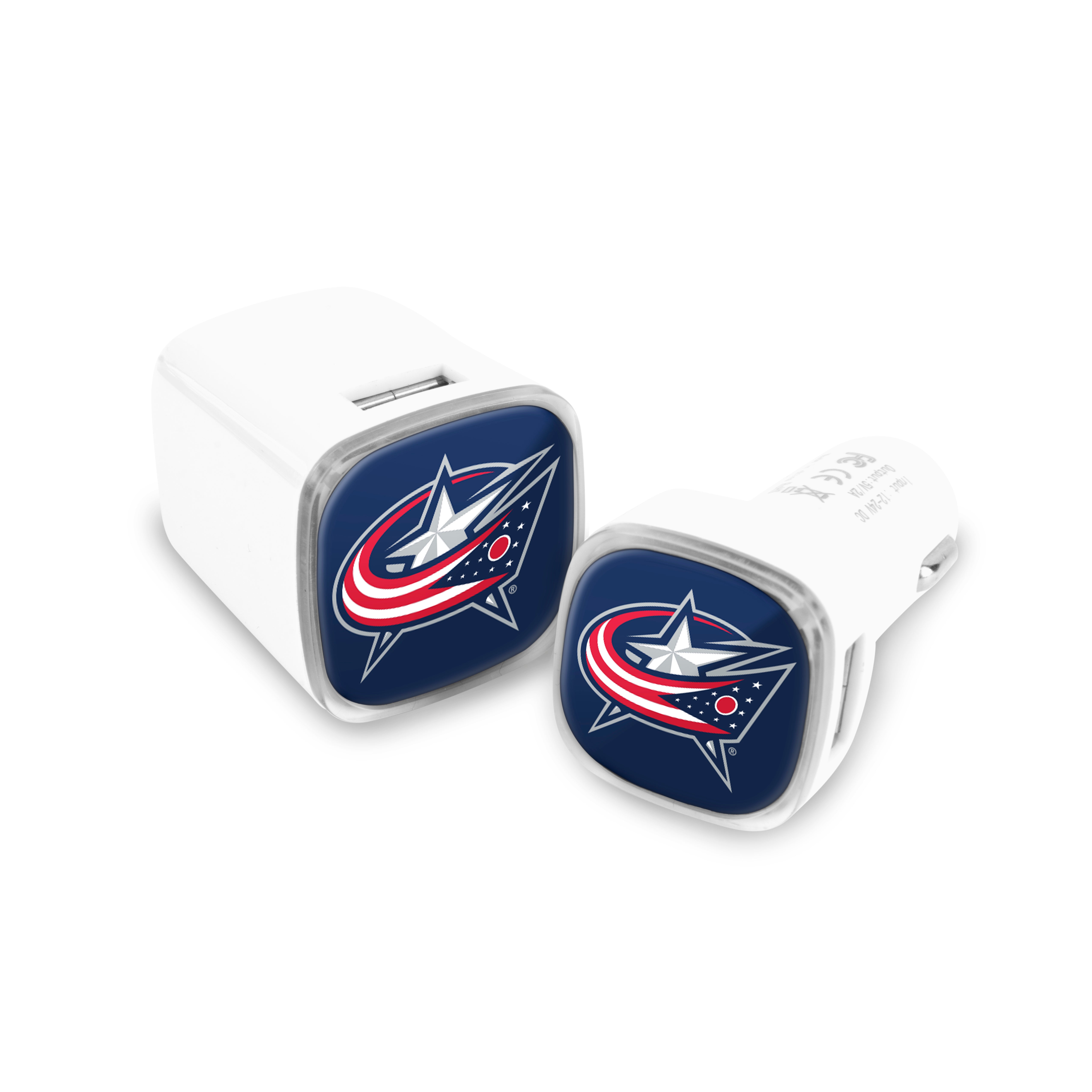 Columbus Blue Jackets NHL 2 Pack Car + Wall Chargers