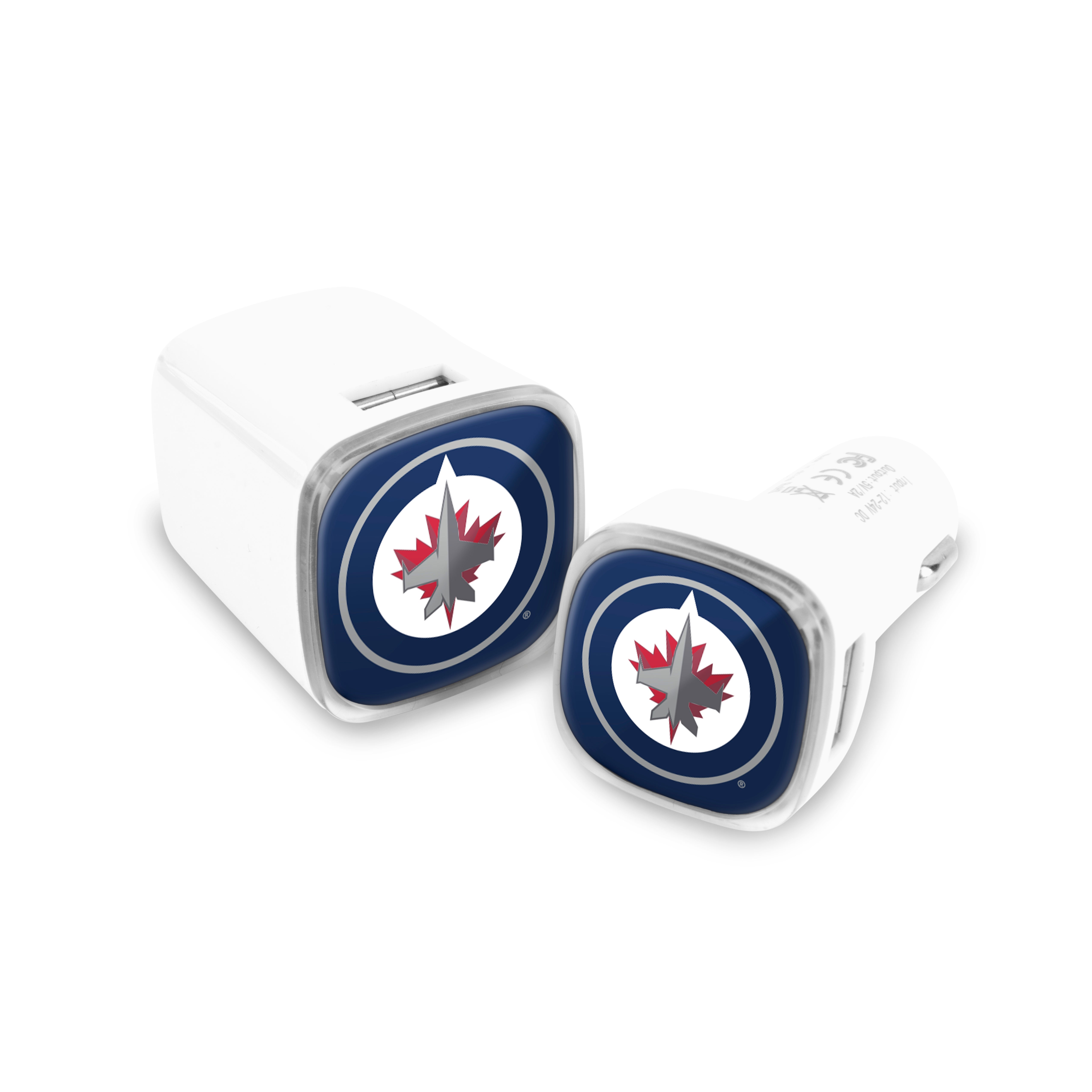 Winnipeg Jets NHL 2 Pack Car + Wall Chargers