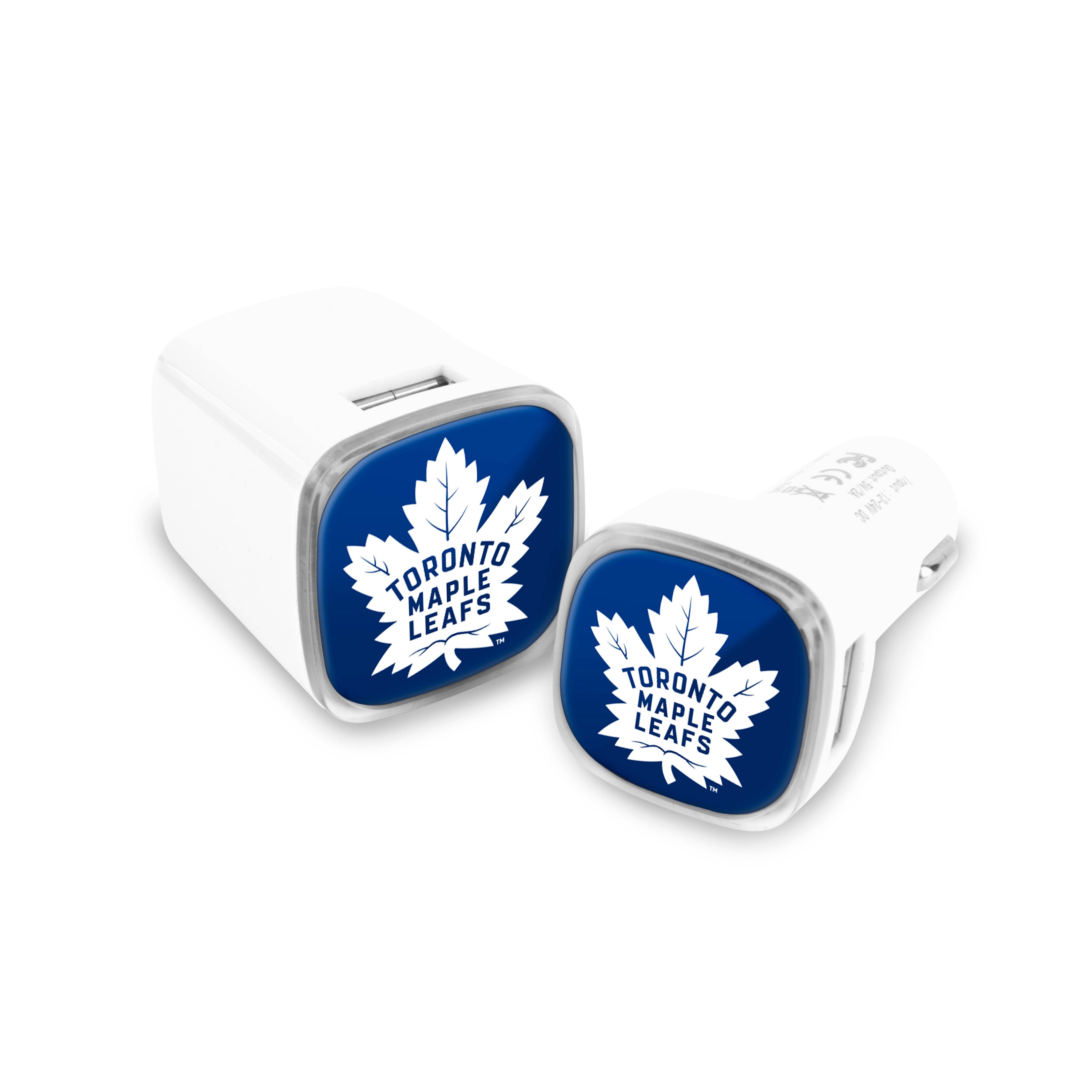 Toronto Maple Leafs NHL 2 Pack Car + Wall Chargers