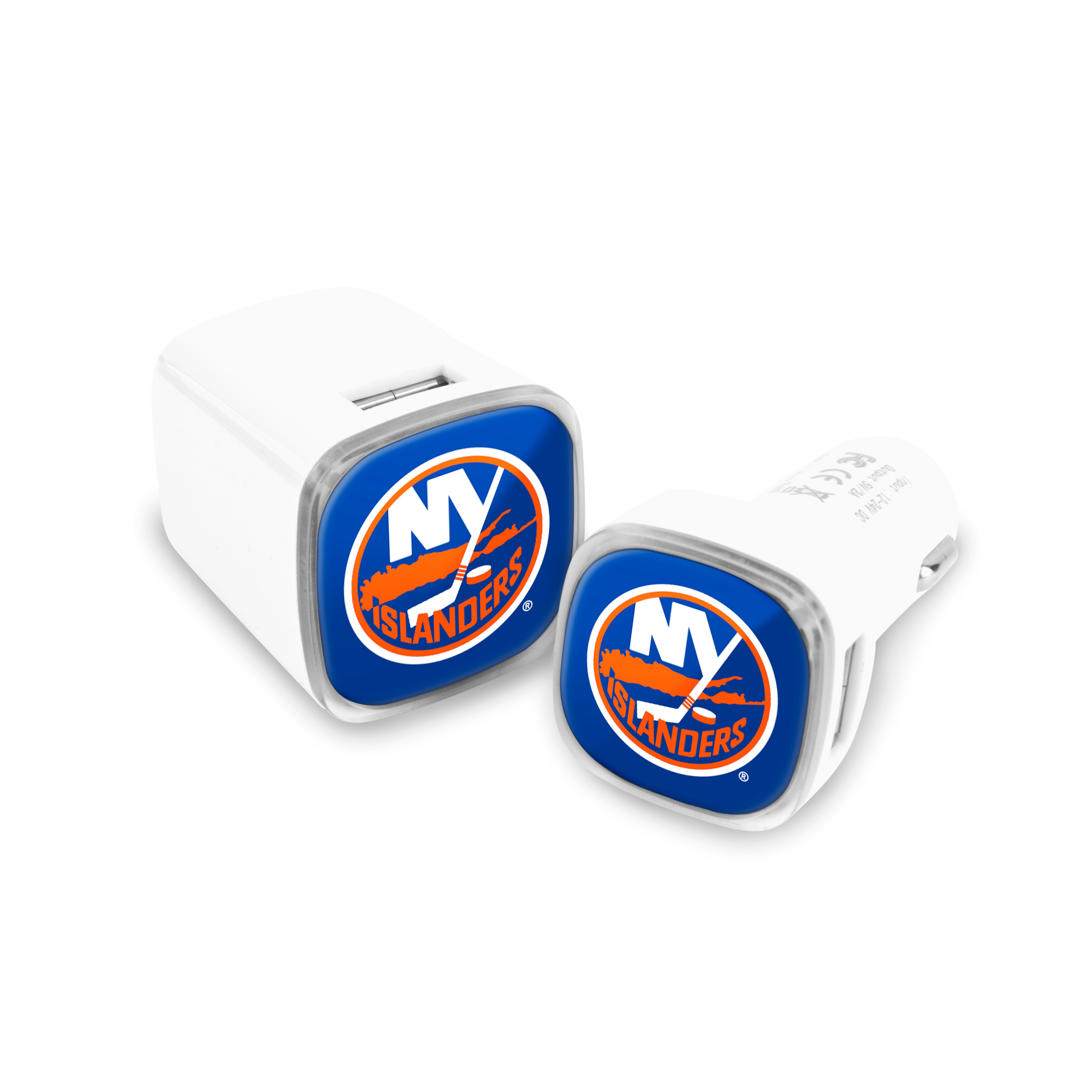 New York Islanders NHL 2 Pack Car + Wall Chargers