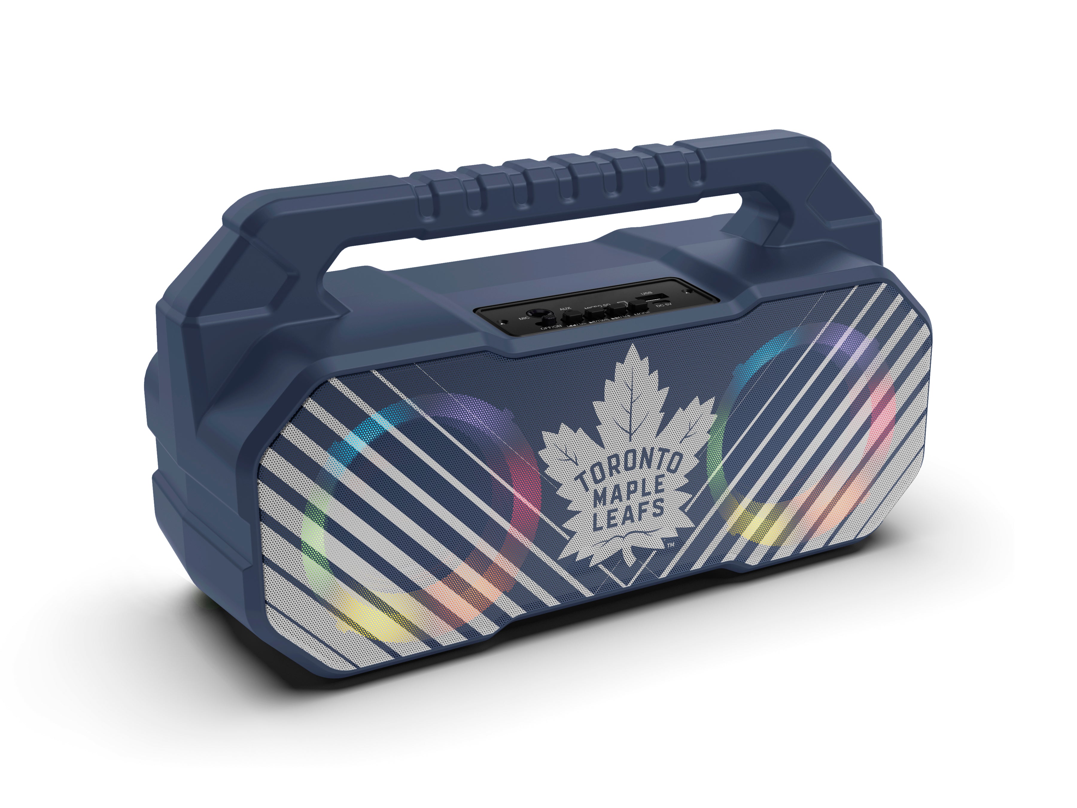 Toronto Maple Leafs NHL Shockbox Bluetooth BOOMBOX Speaker with FM Radio