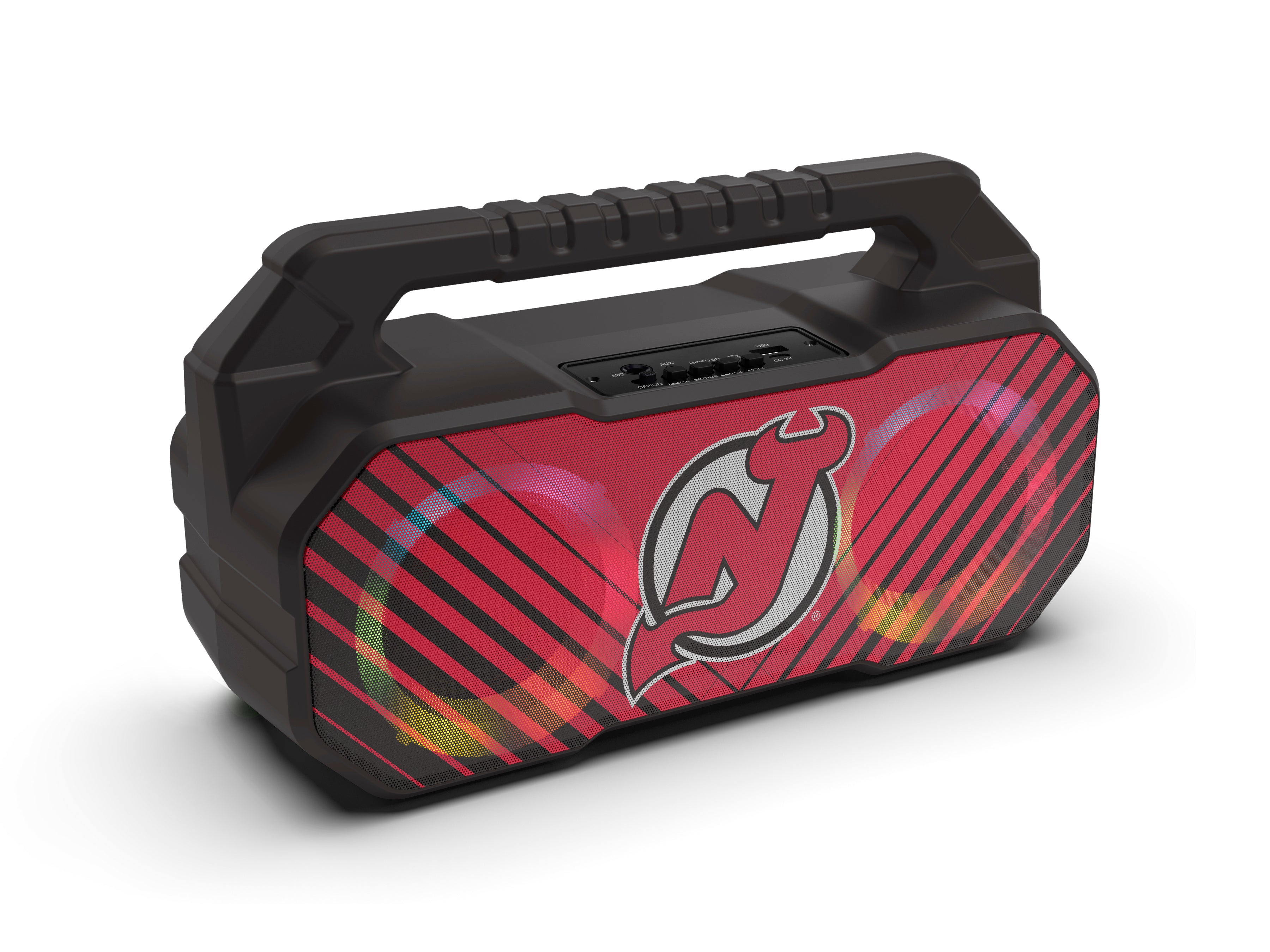 New Jersey Devils NHL Shockbox Bluetooth BOOMBOX Speaker with FM Radio