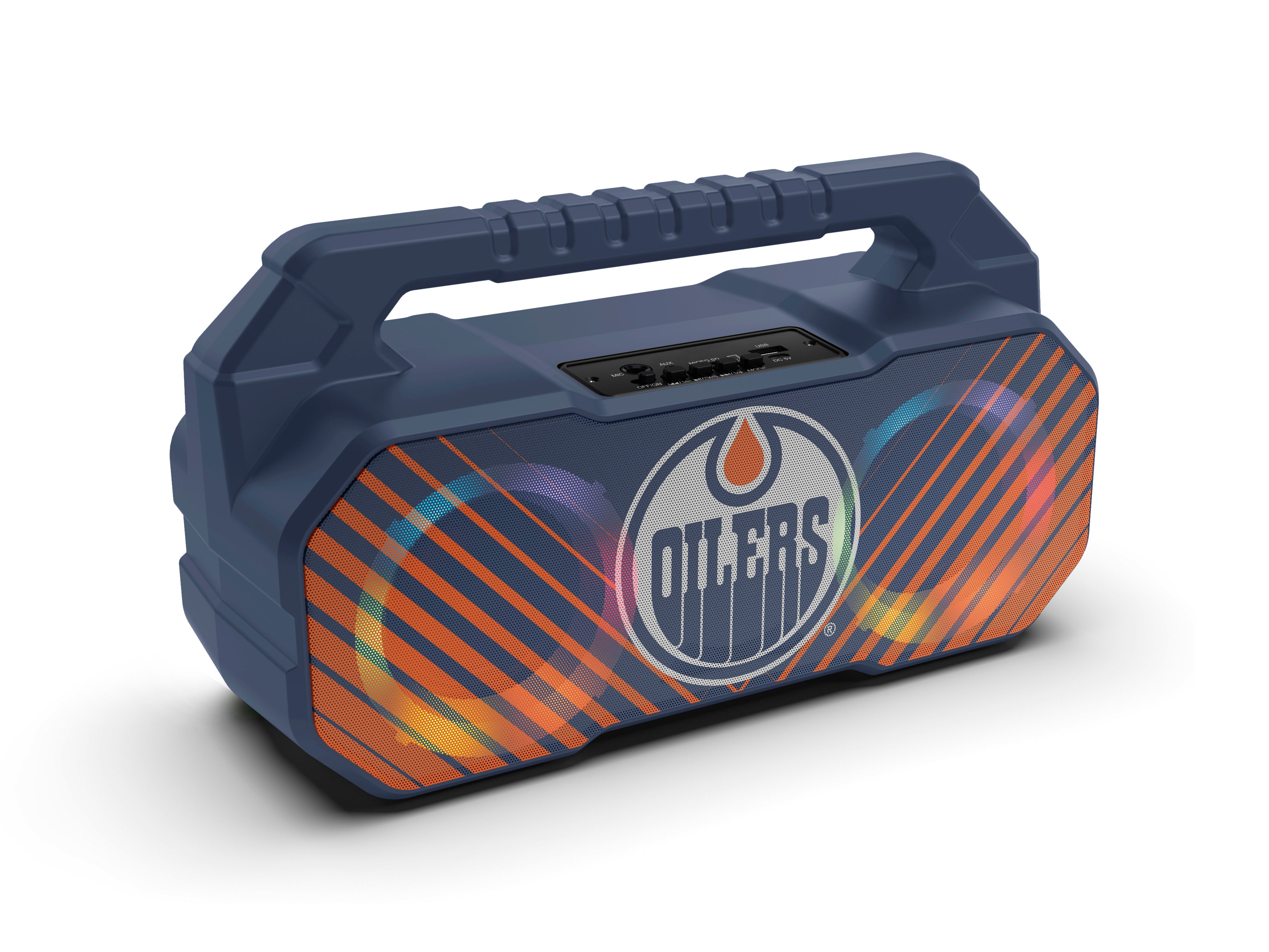 Edmonton Oilers NHL Shockbox Bluetooth BOOMBOX Speaker with FM Radio