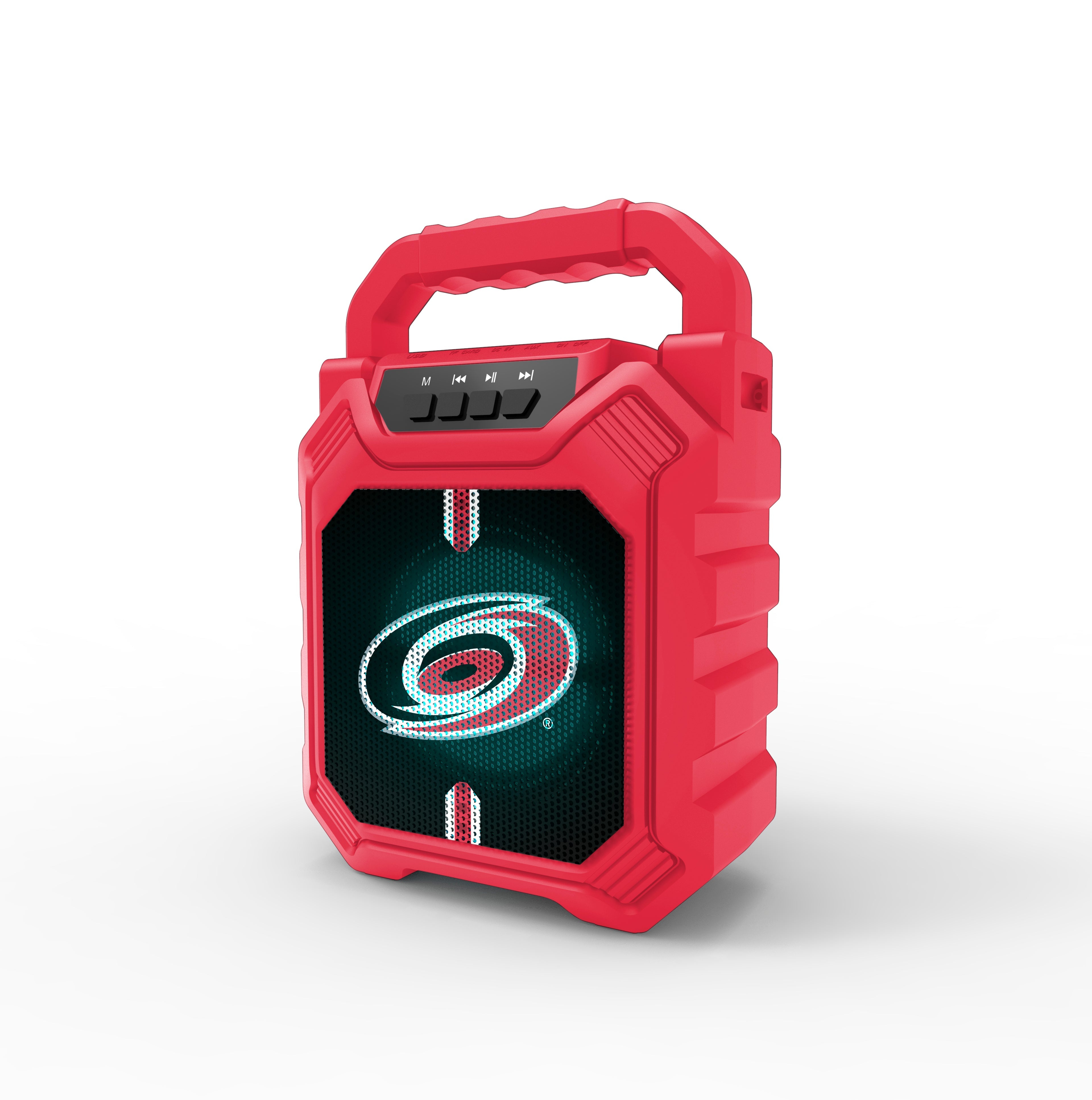 Carolina Hurricanes NHL Syncable Bluetooth Wireless Speaker with LED Lights
& FM Radio