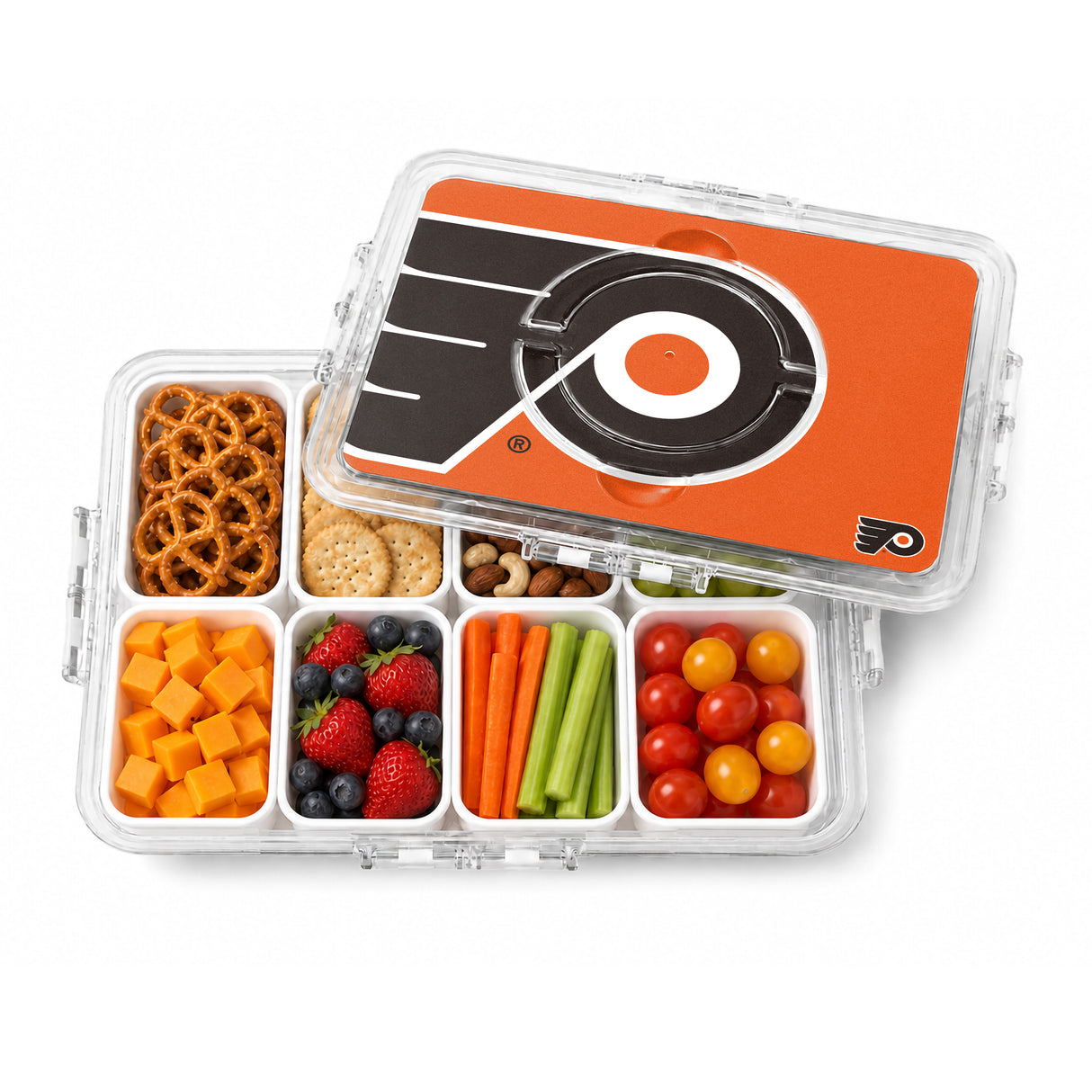 SOAR NHL Snackle Box- 8 Compartments- Philadelphia Flyers