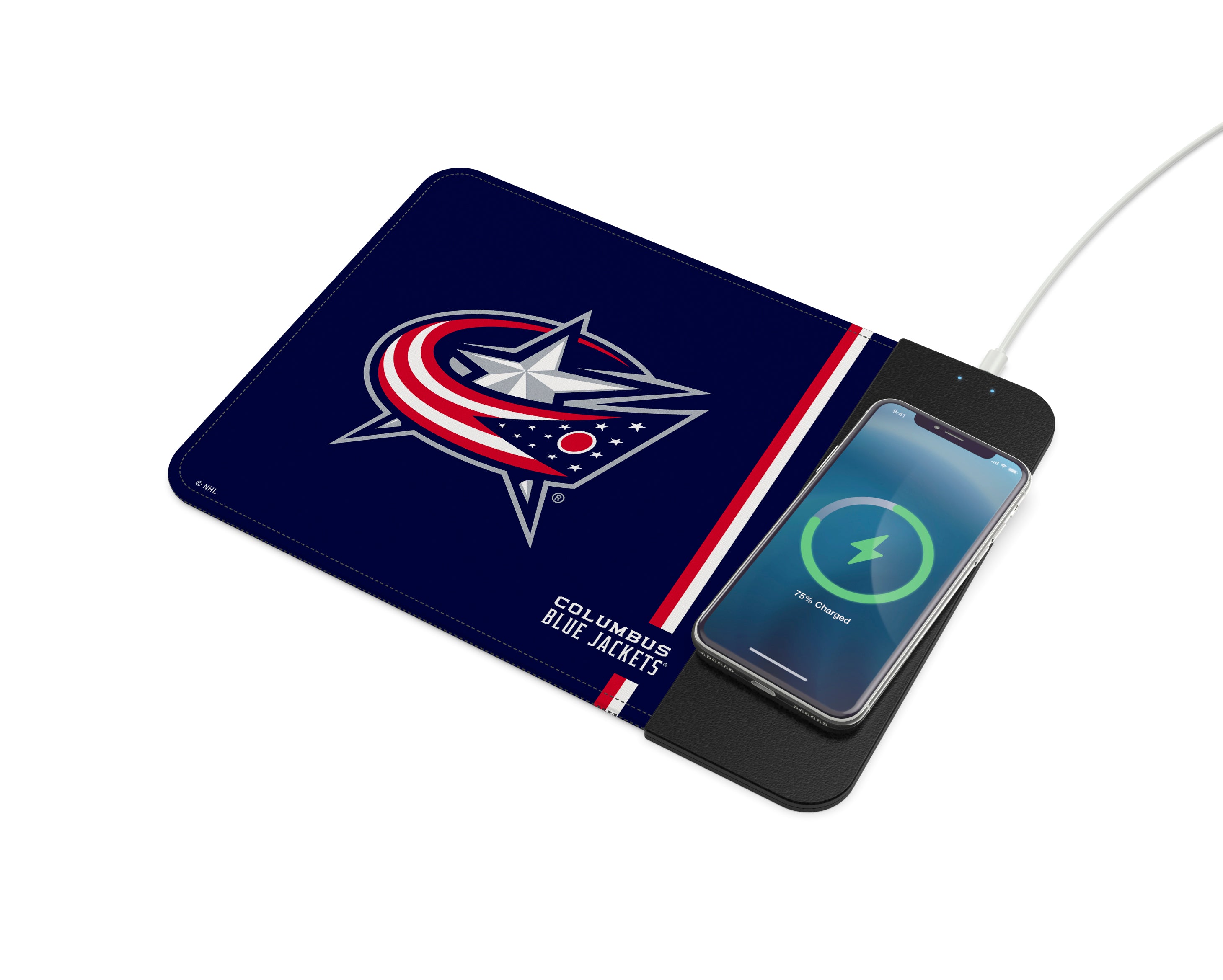 Columbus Blue Jackets NHL Wireless Charging Mousepad