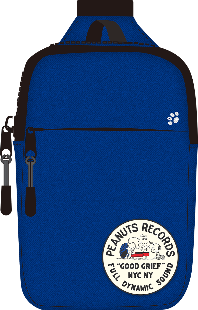 Peanuts Blue Records Cross Body Tech Bag