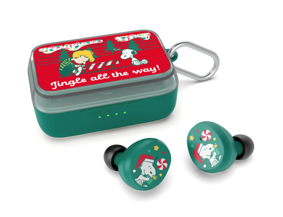 Peanuts Green Christmas Snoopy True Wireless Bluetooth  Earbuds