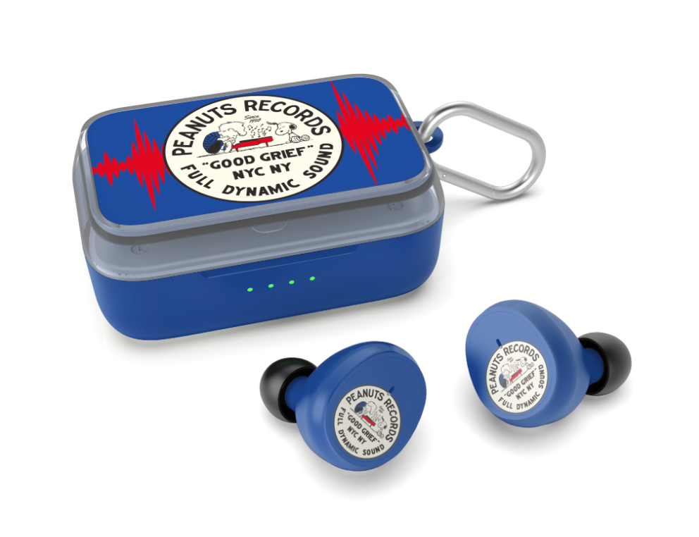 Peanuts Blue Records True Wireless Bluetooth Earbuds