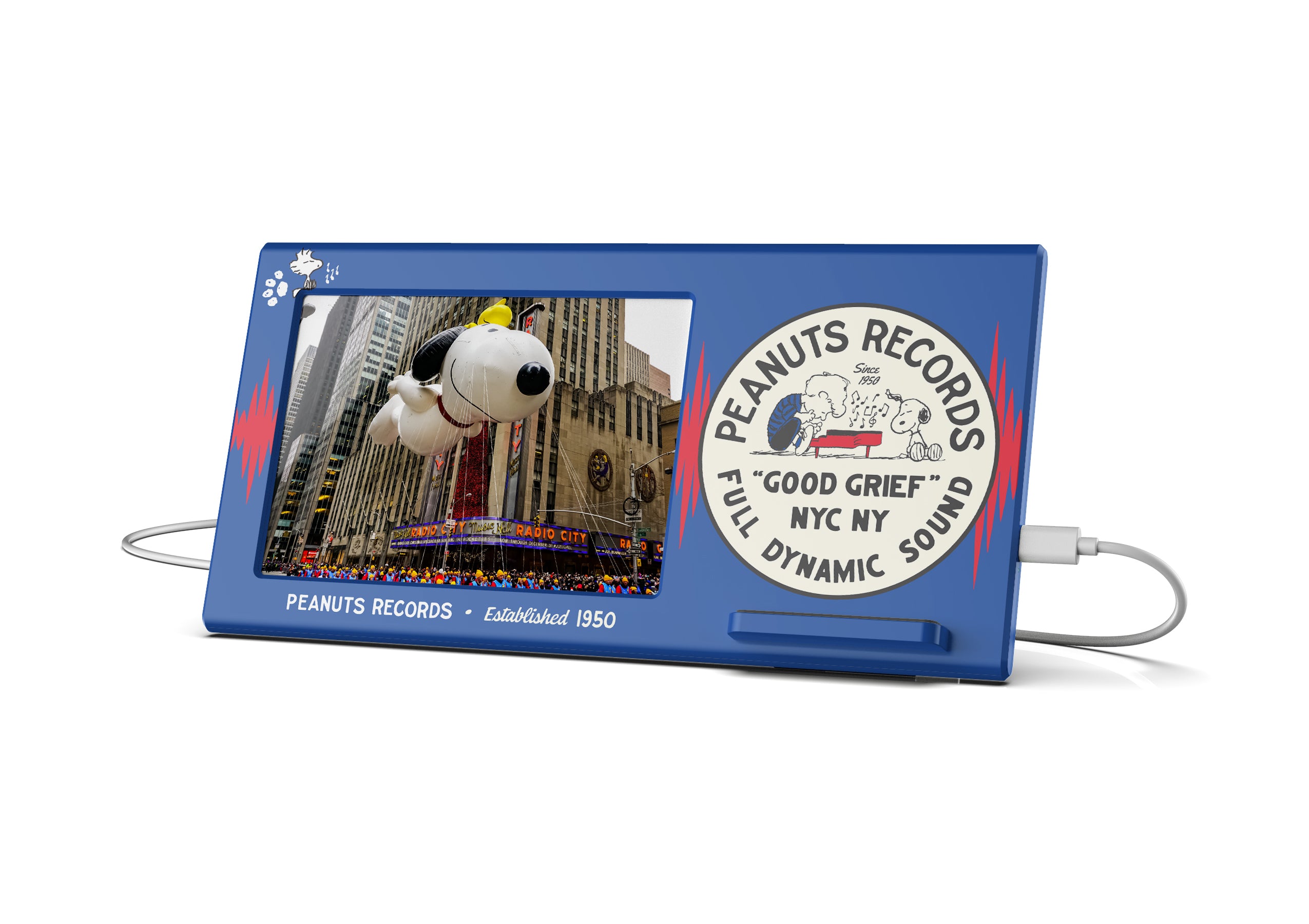 Peanuts Blue Records Wireless Charging Photo Frame