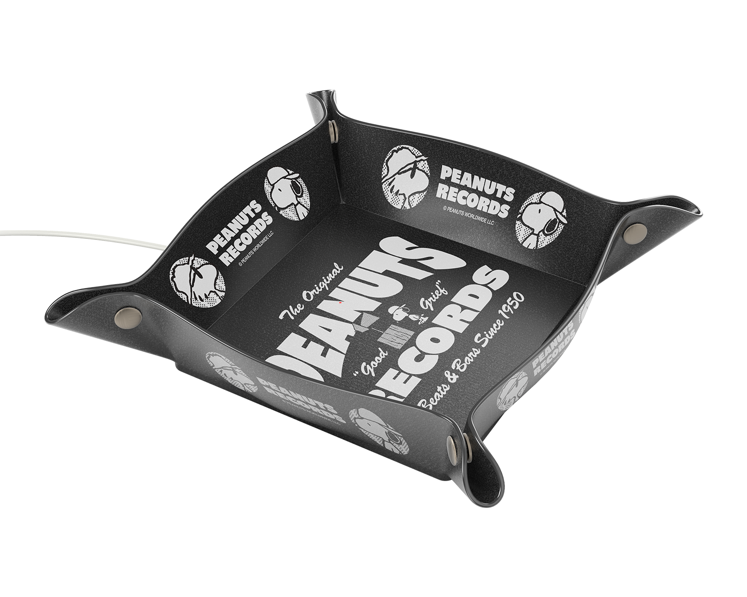 Peanuts Black Records Wireless Charging Tray