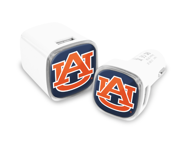 Auburn Tigers Collegiate 2 Pack Car + Wall Chargers