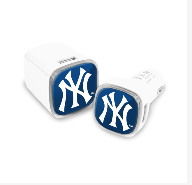 New York Yankees 2 Pack Car + Wall Super Fast Chargers