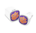 Clemson Tigers Collegiate 2 Pack Car + Wall Chargers