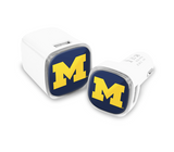 Michigan Wolverines Collegiate 2 Pack Car + Wall Chargers