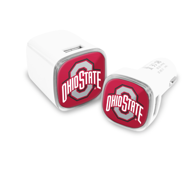 Ohio State Buckeyes Collegiate 2 Pack Car + Wall Chargers