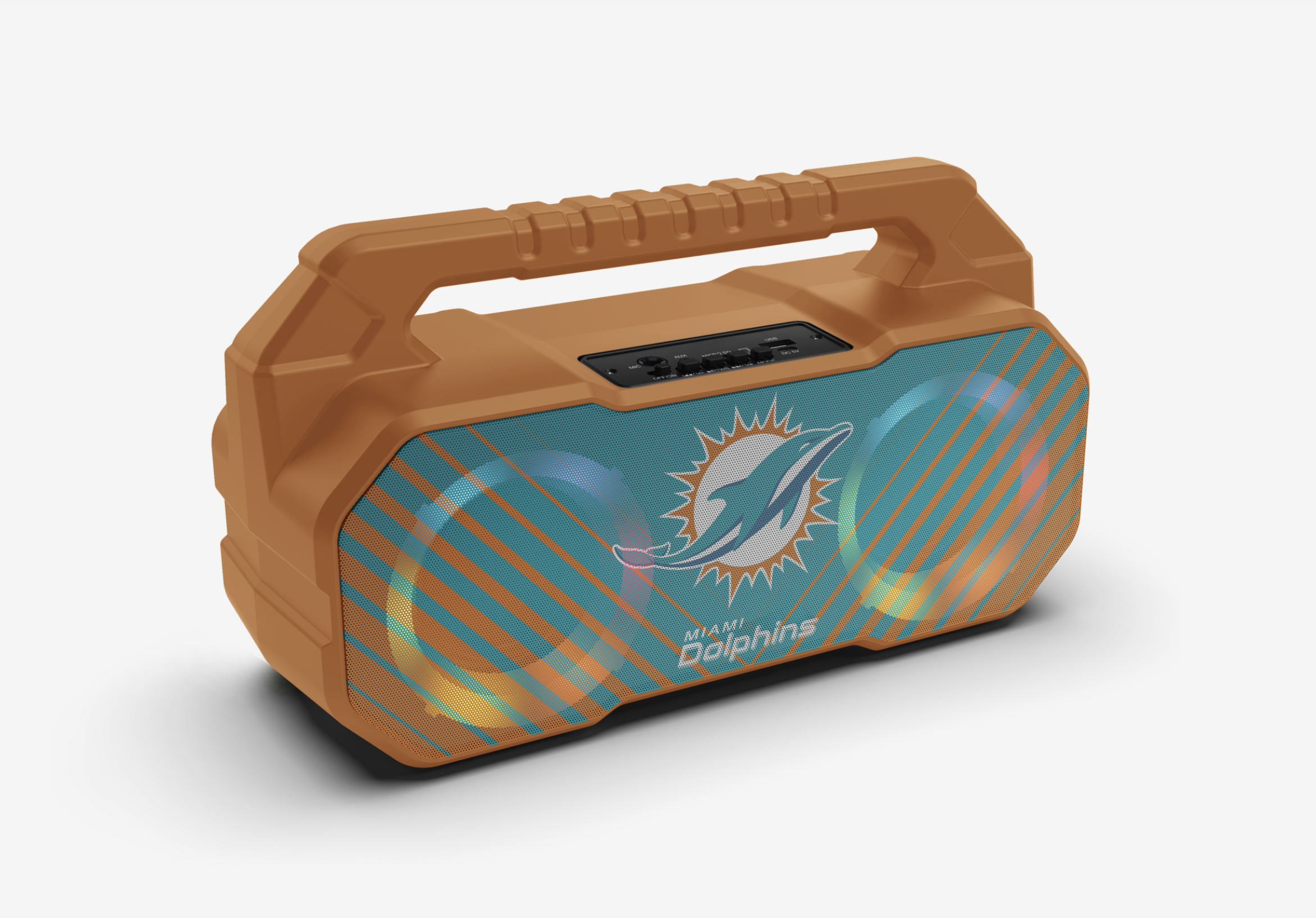 Miami Dolphins Shockbox Bluetooth BOOMBOX Speaker with FM Radio