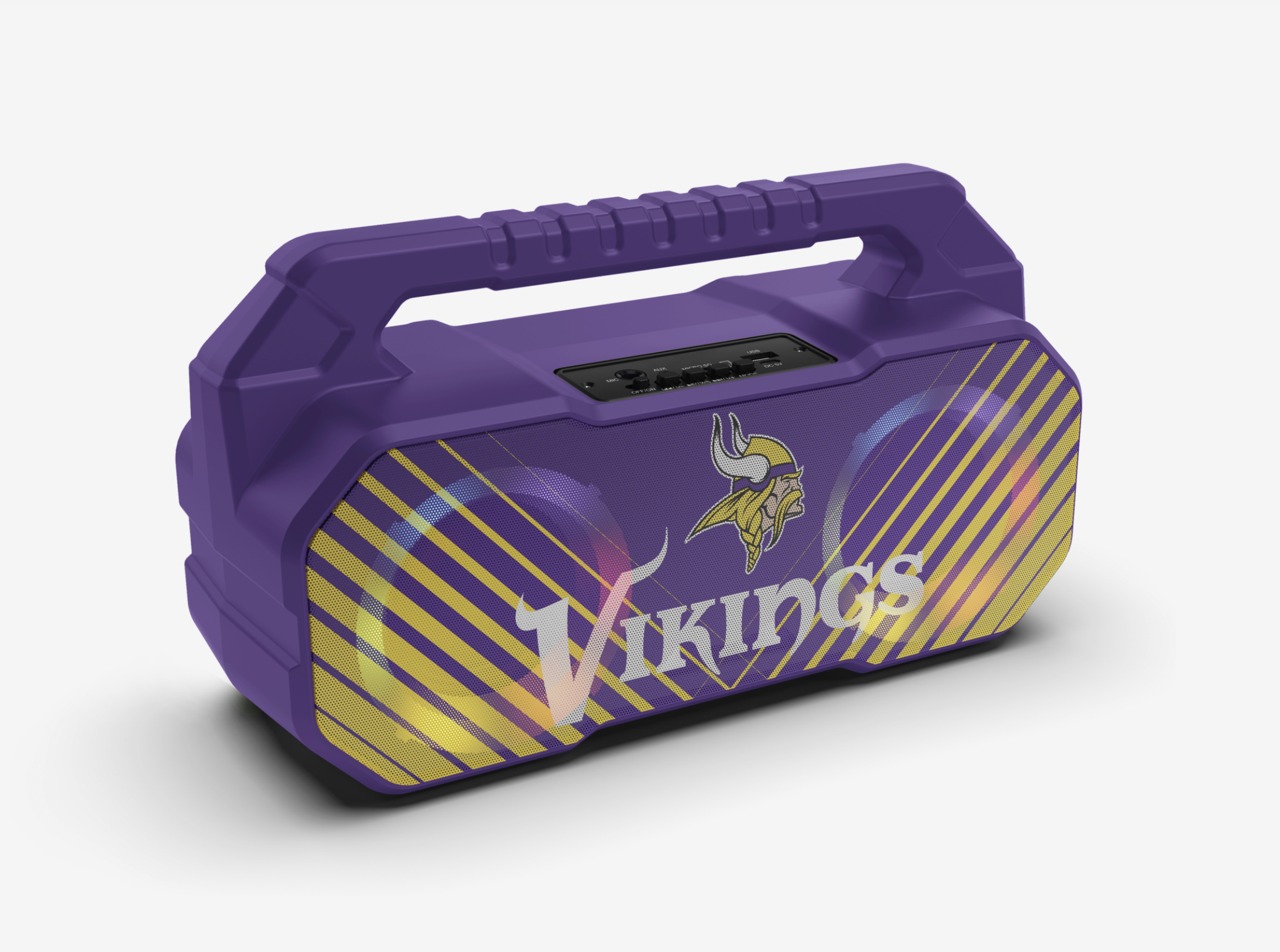 Minnesota Vikings Shockbox Bluetooth BOOMBOX Speaker with FM Radio