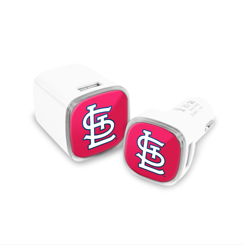 St. Louis Cardinals 2 Pack Car + Wall Super Fast Chargers