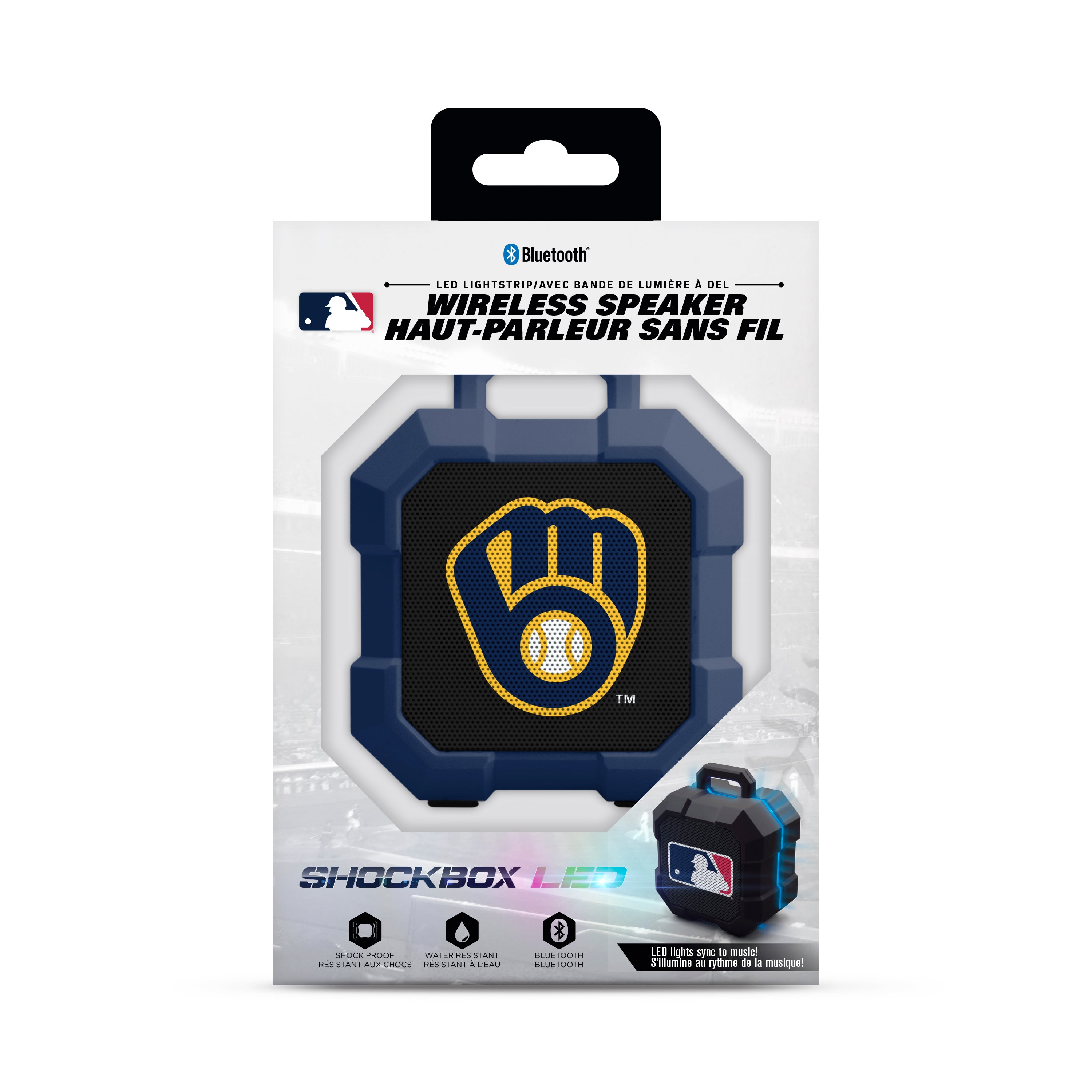 Milwaukee Brewers MLB  ShockBox LED Bluetooth Speaker