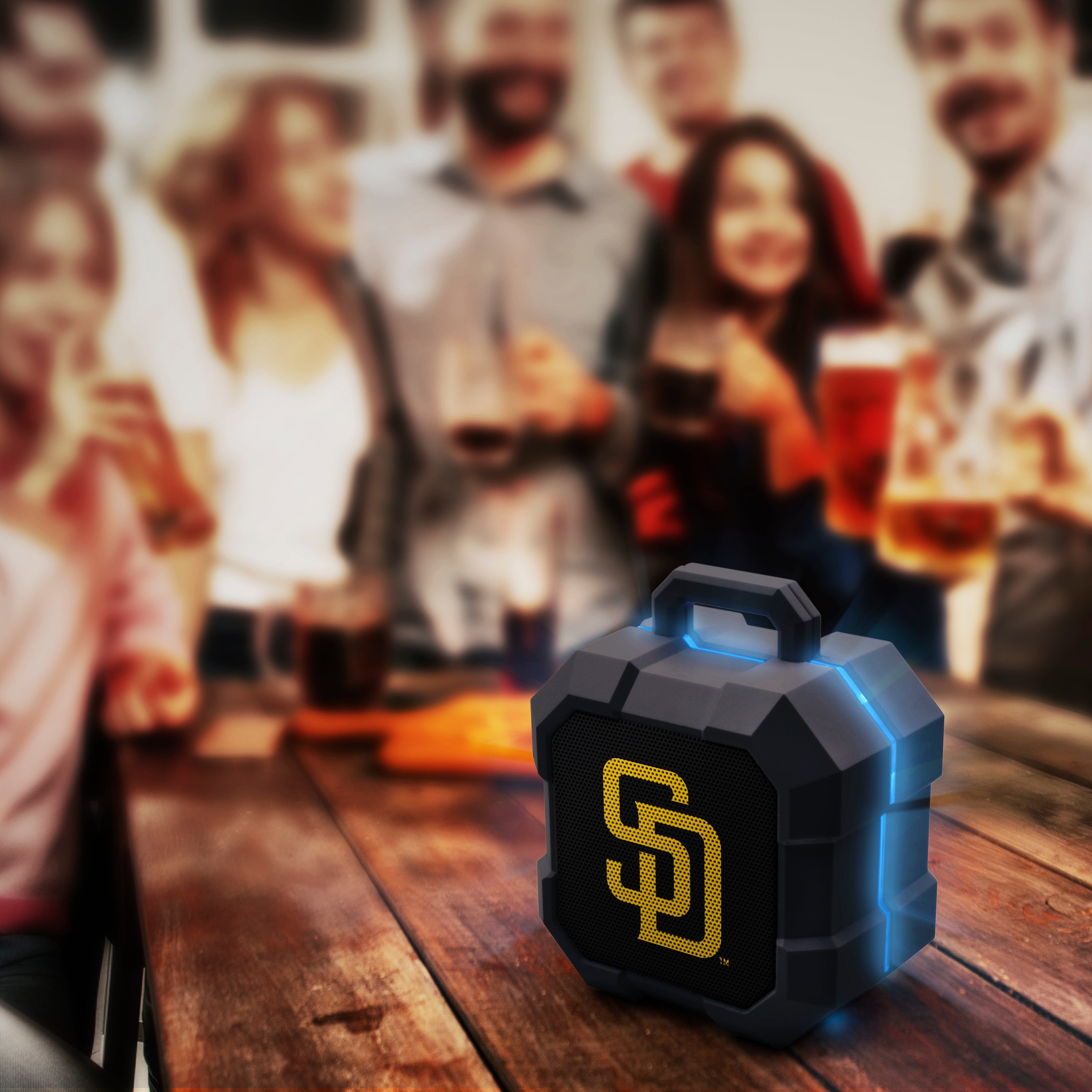 San Diego Padres MLB ShockBox LED Bluetooth Speaker