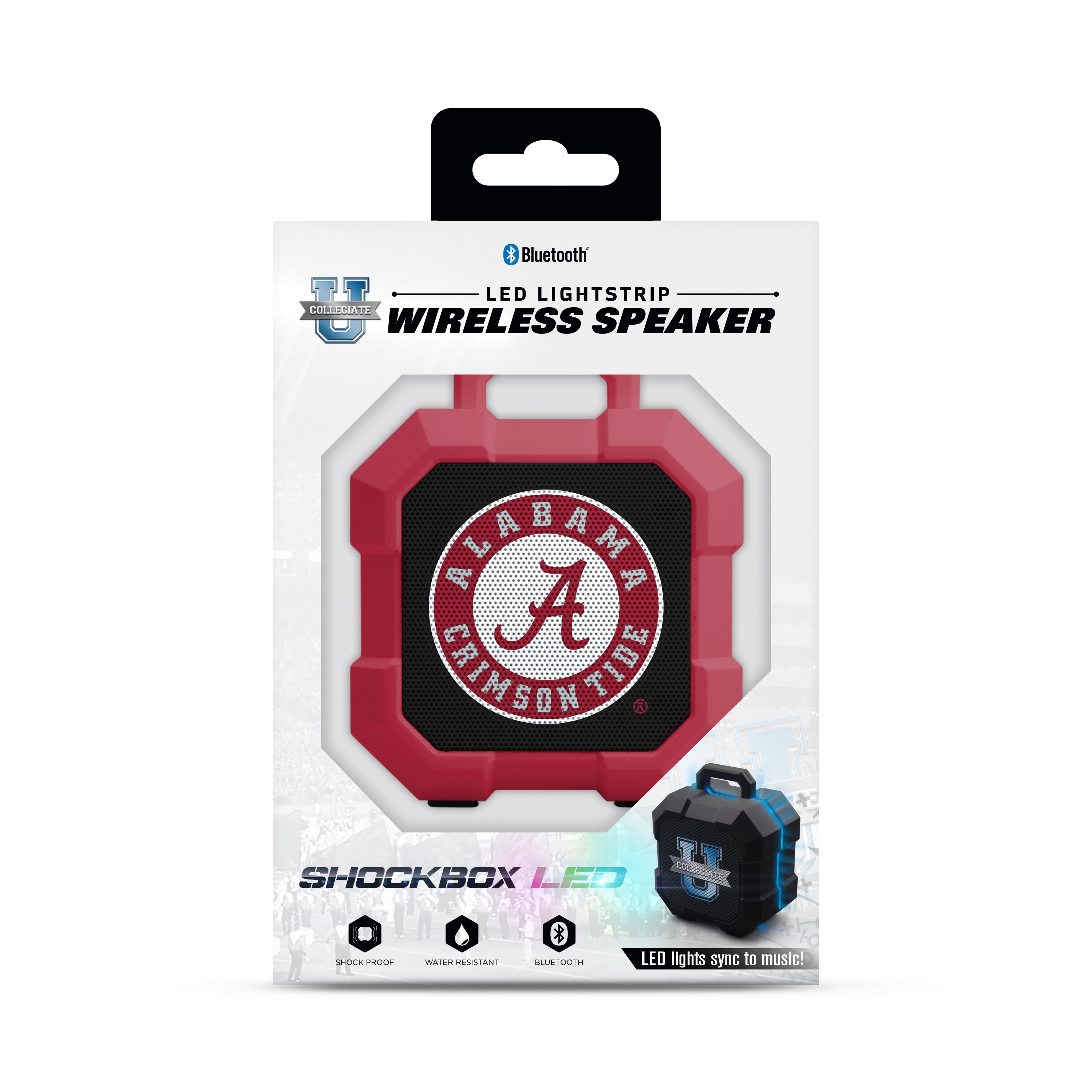 Alabama Crimson Tide Collegiate ShockBox LED Bluetooth Speaker