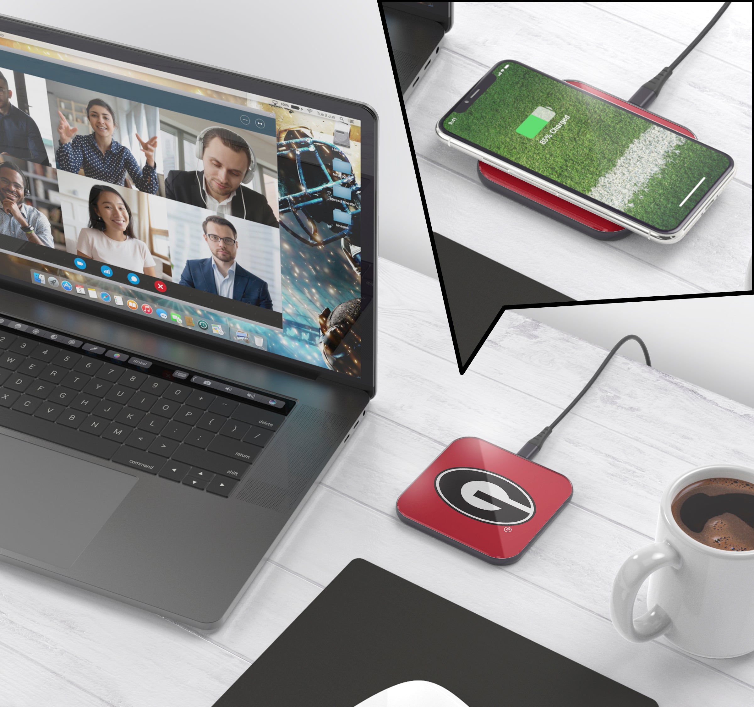 Georgia Bulldogs Collegiate Wireless Charging Pad