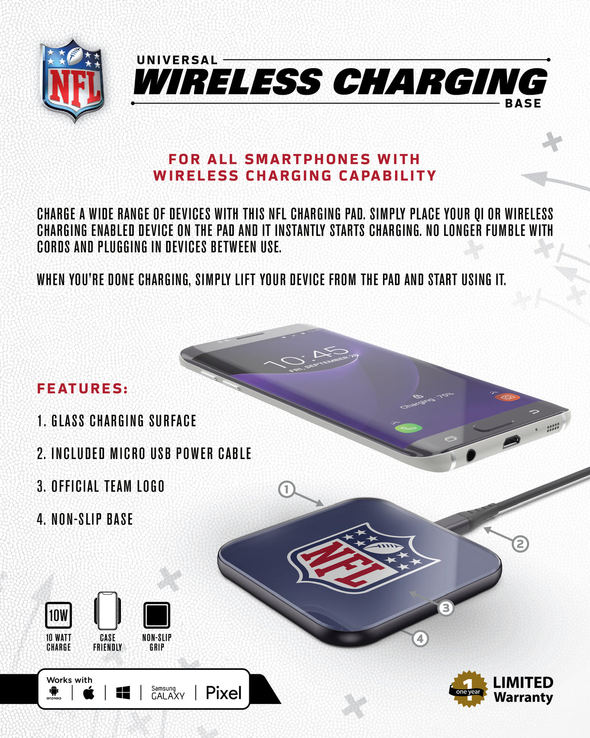 Memphis Tigers Wireless Charging Pad