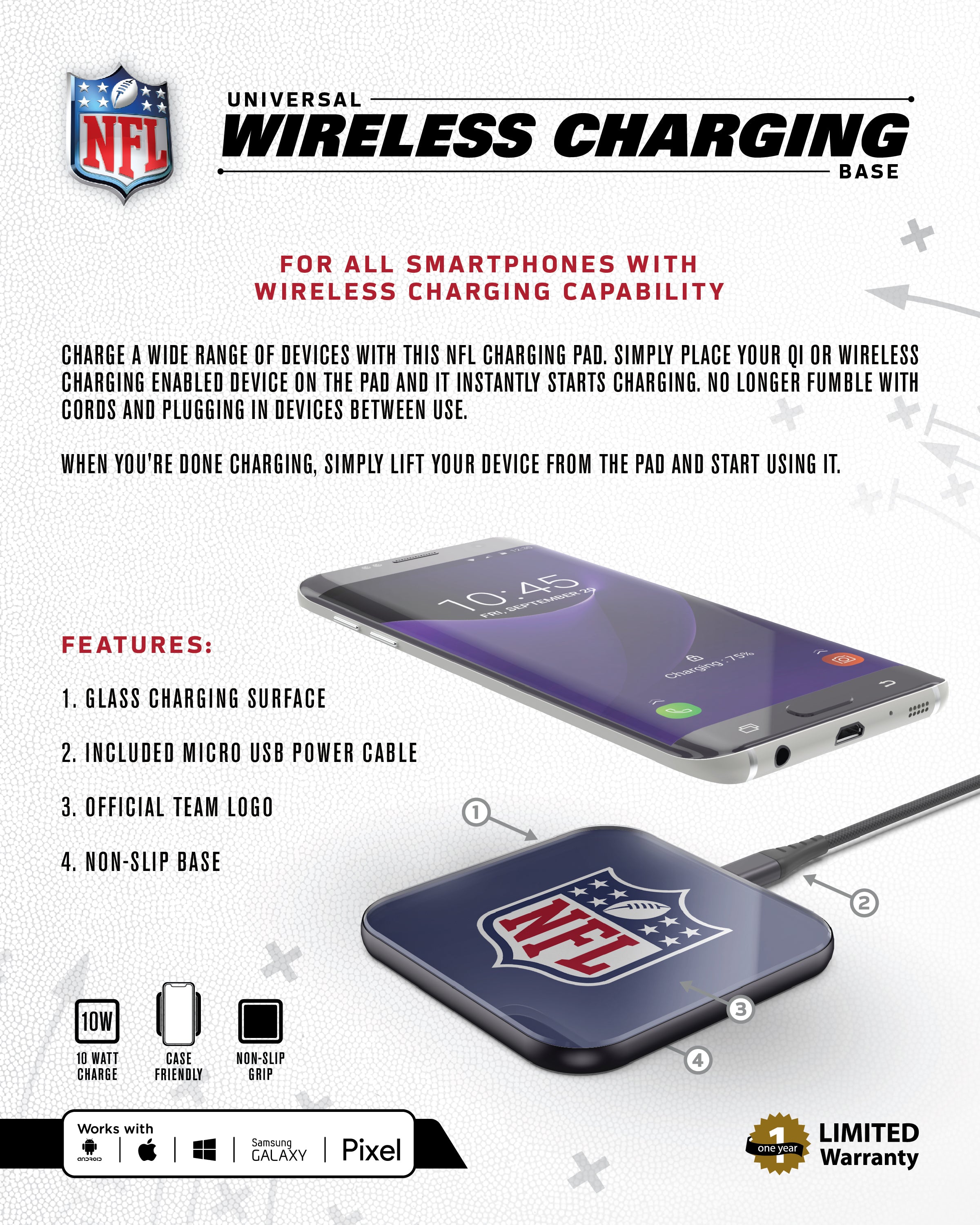Memphis Tigers Wireless Charging Pad