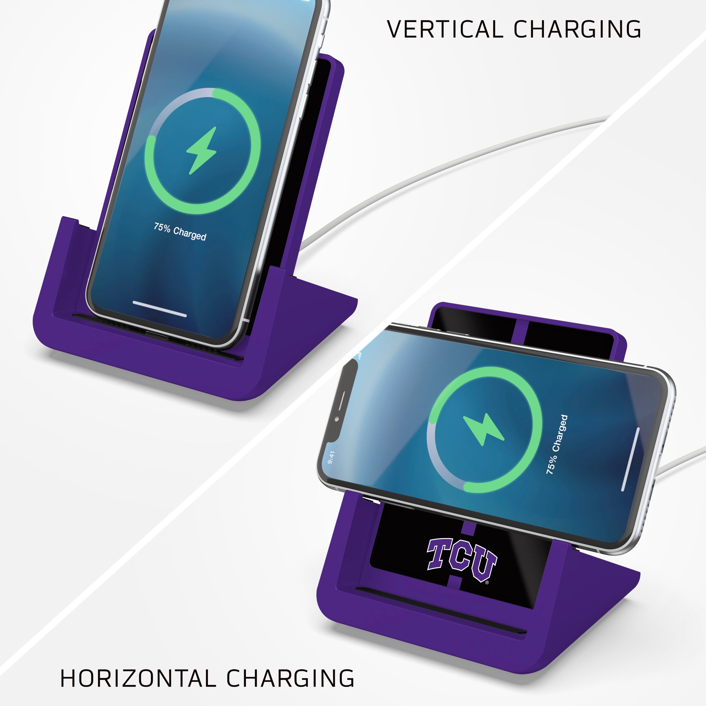 TCU Horned Frogs Desktop Wireless Charger