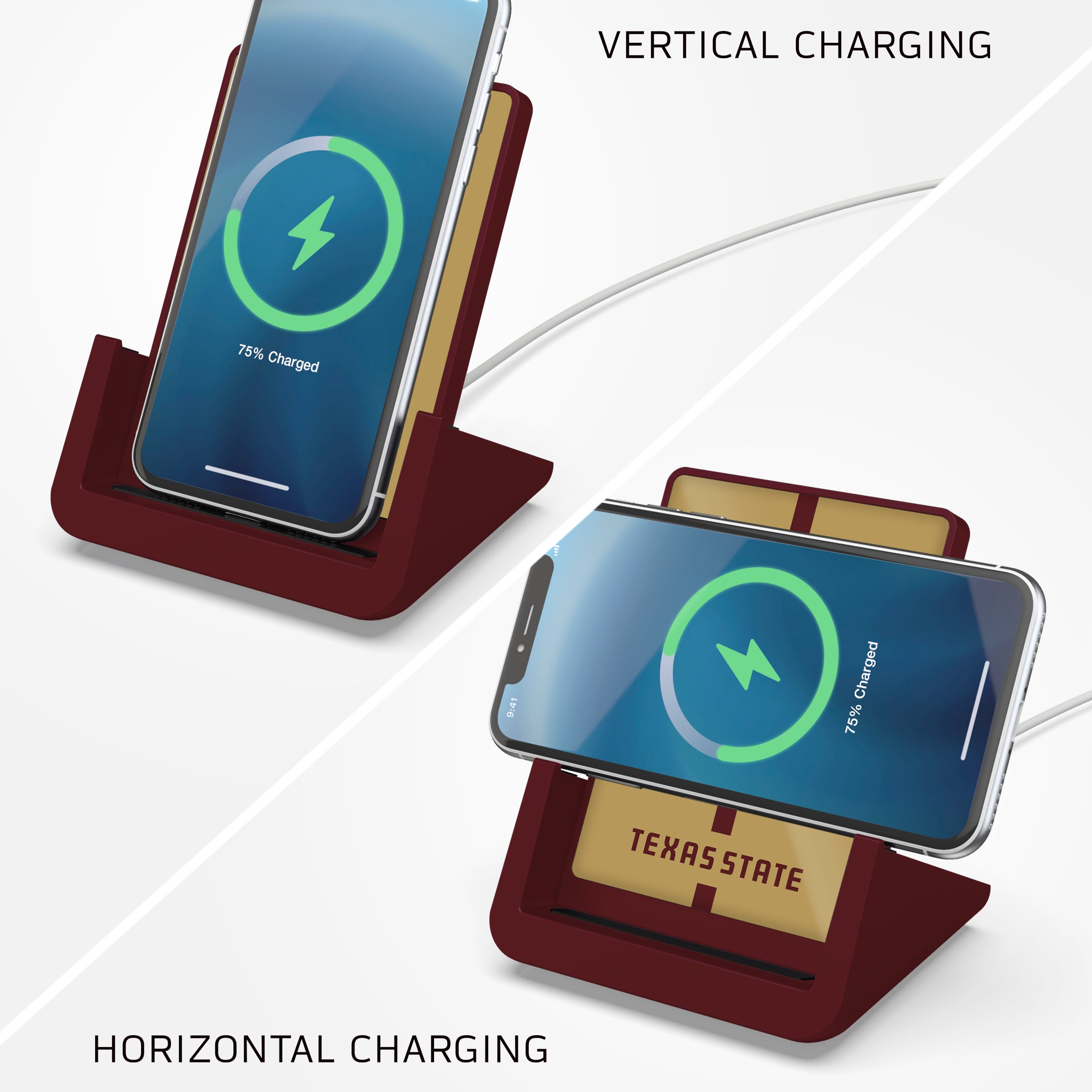 Texas State Bobcats Desktop Wireless Charger