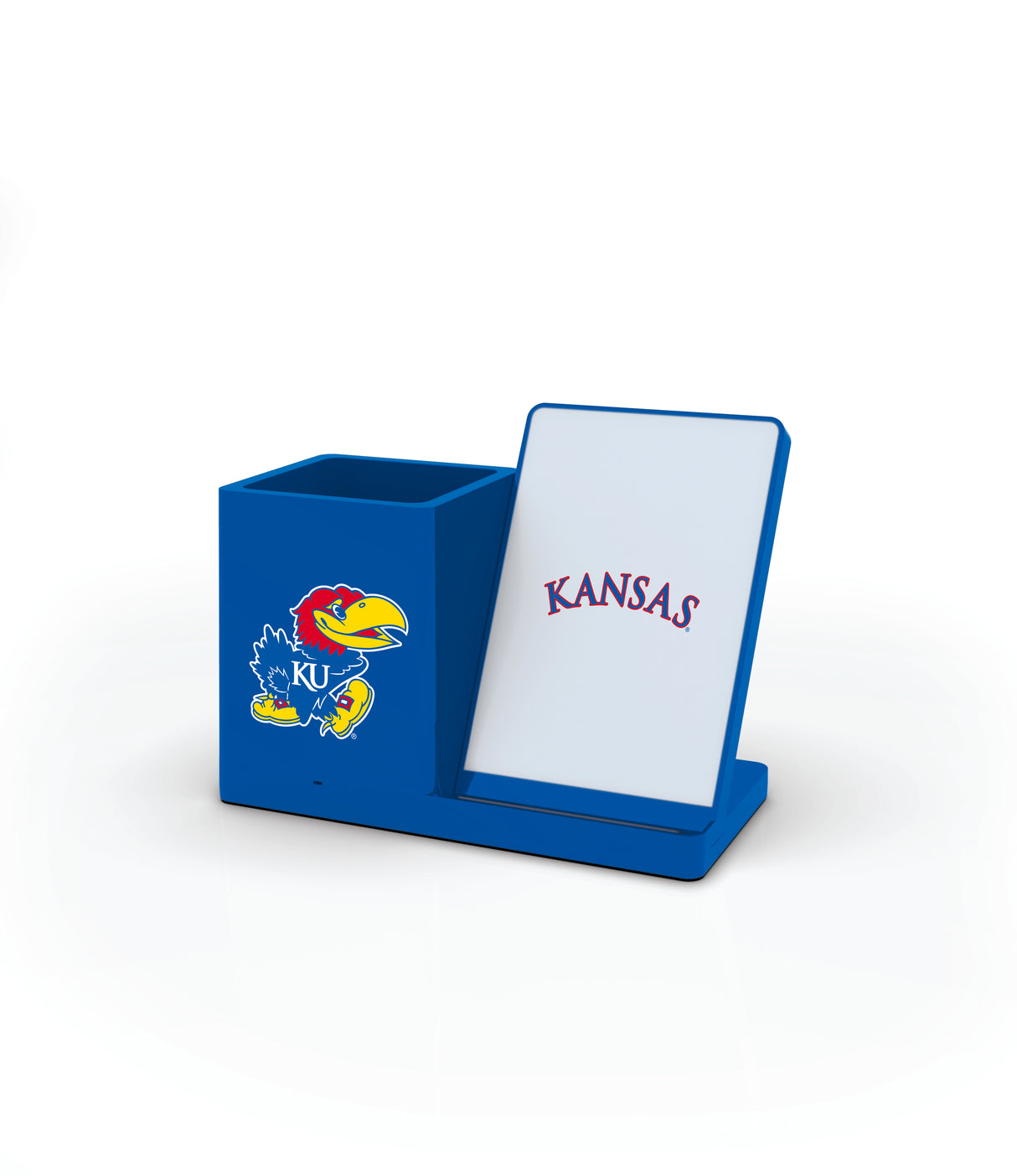 Kansas Jayhawks NCAA Cell Phone Wireless Charging Stand and Desktop Organizer