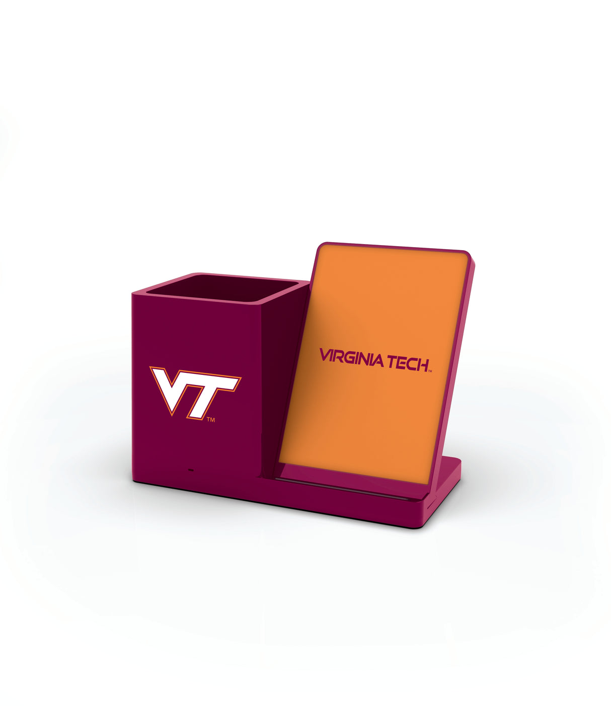 Virginia Tech Hokies NCAA Cell Phone Wireless Charging Stand and Desktop Organizer