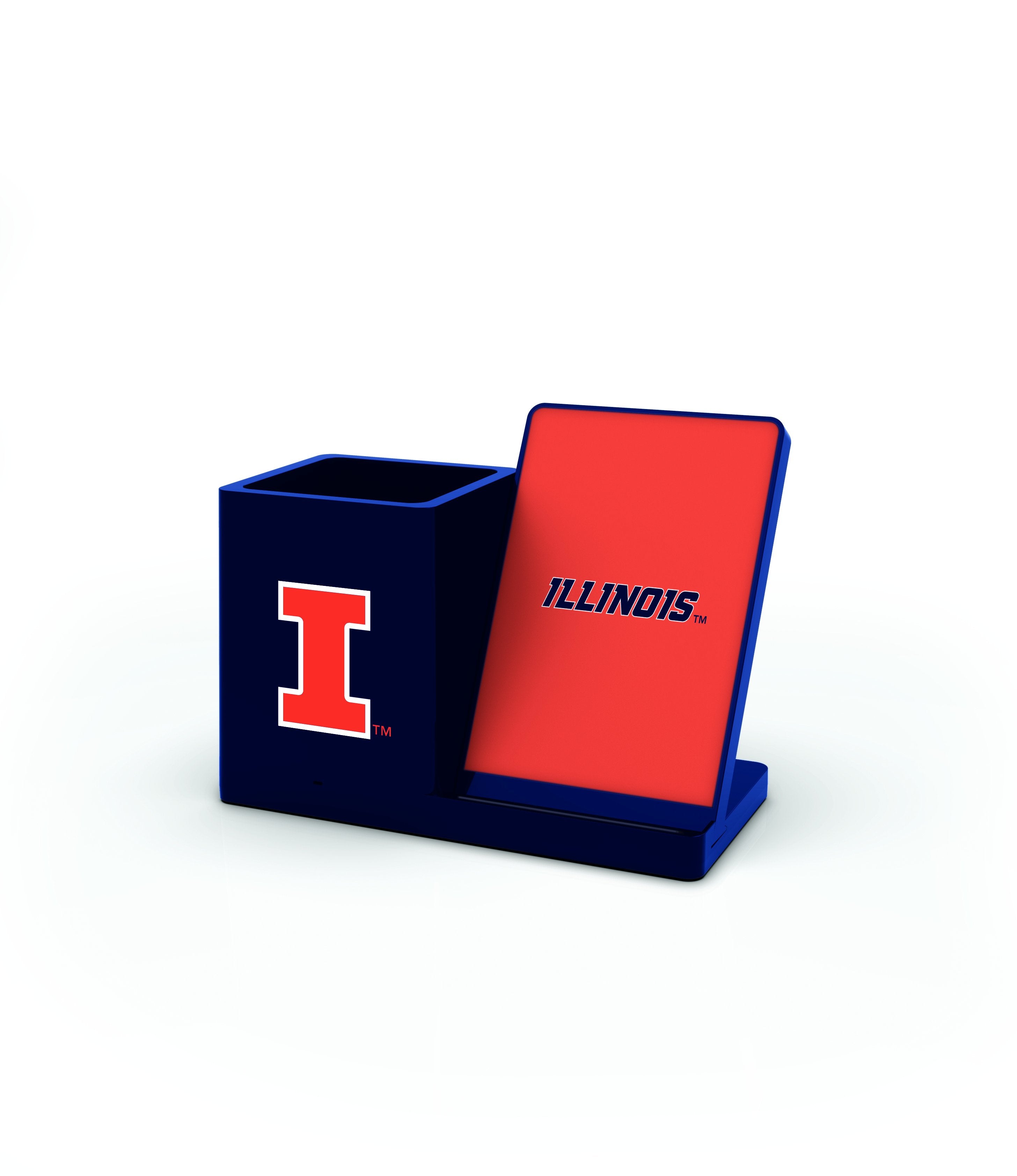 West Fighting Illini Wireless Charging Pen Holder - Prime Brands Group